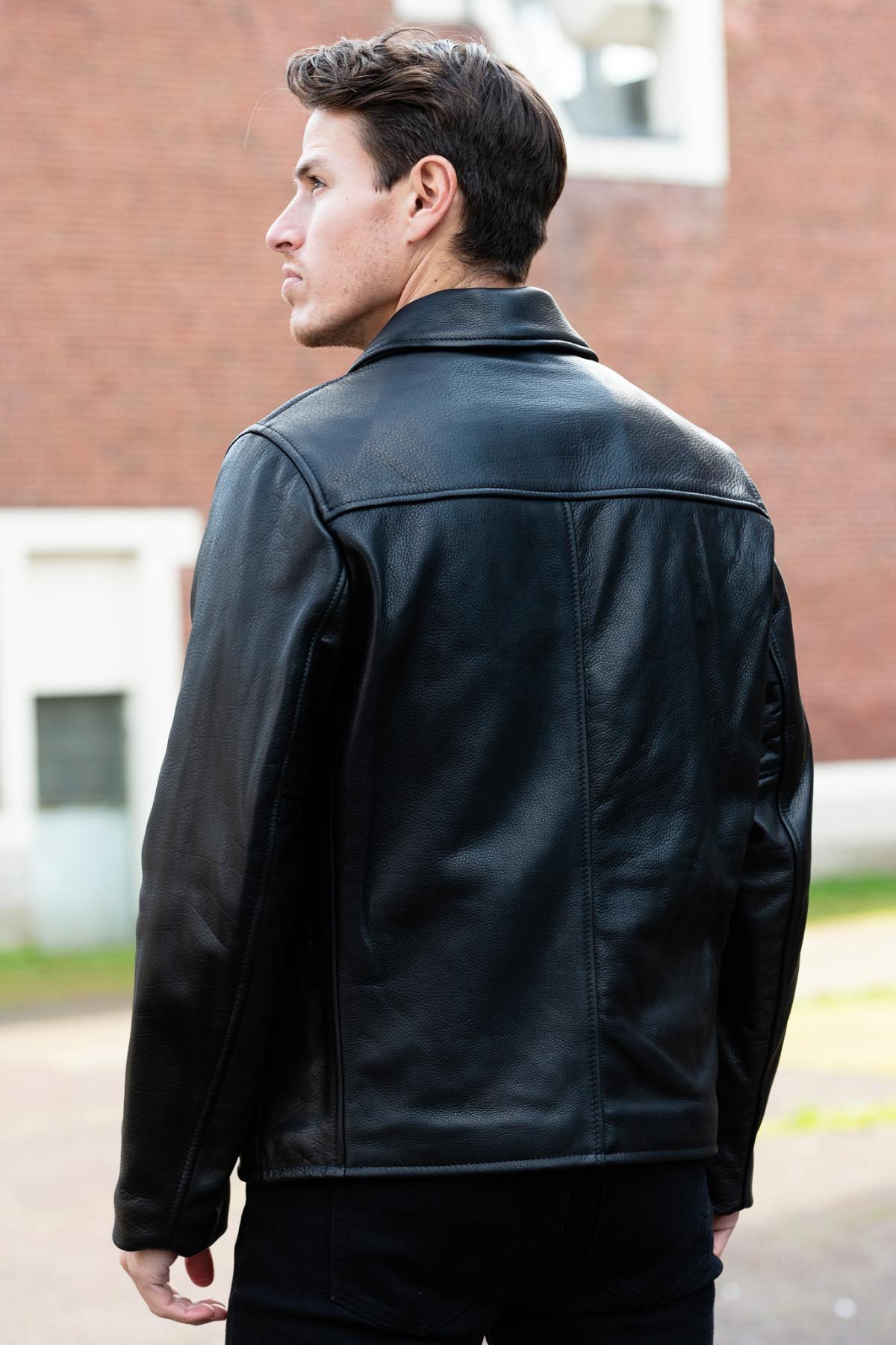 Cowhide leather jacket made in USA - Image n°2