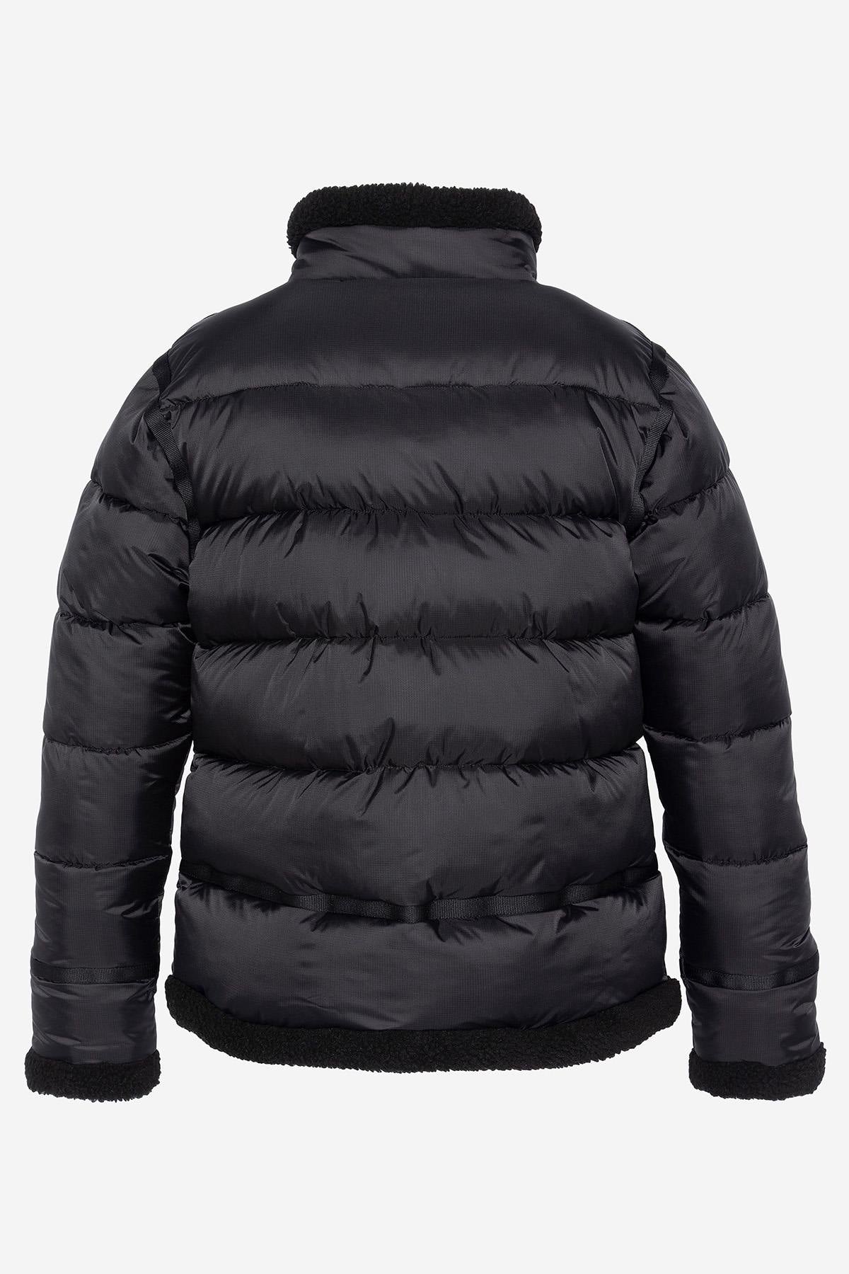 Black bomber-inspired down jacket - Image n°5