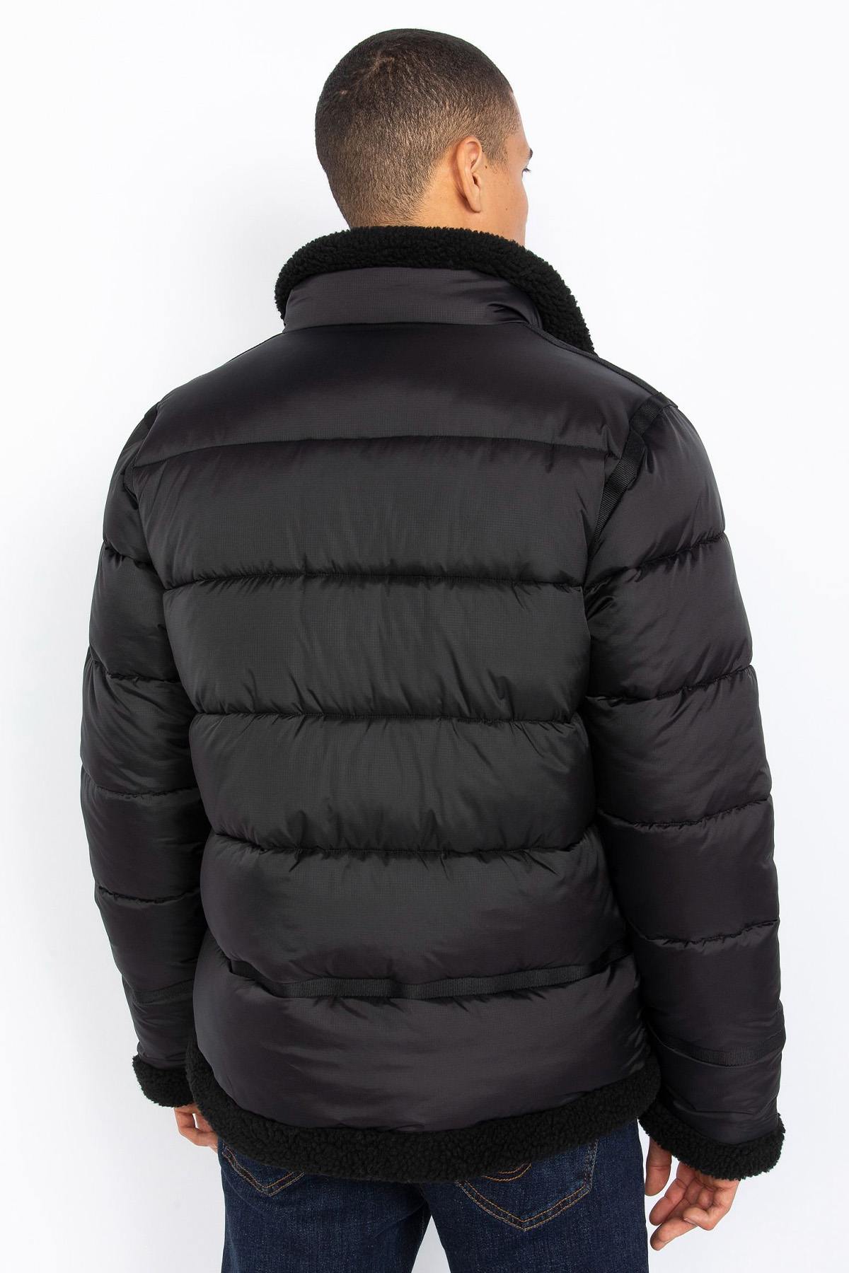 Black bomber-inspired down jacket - Image n°8