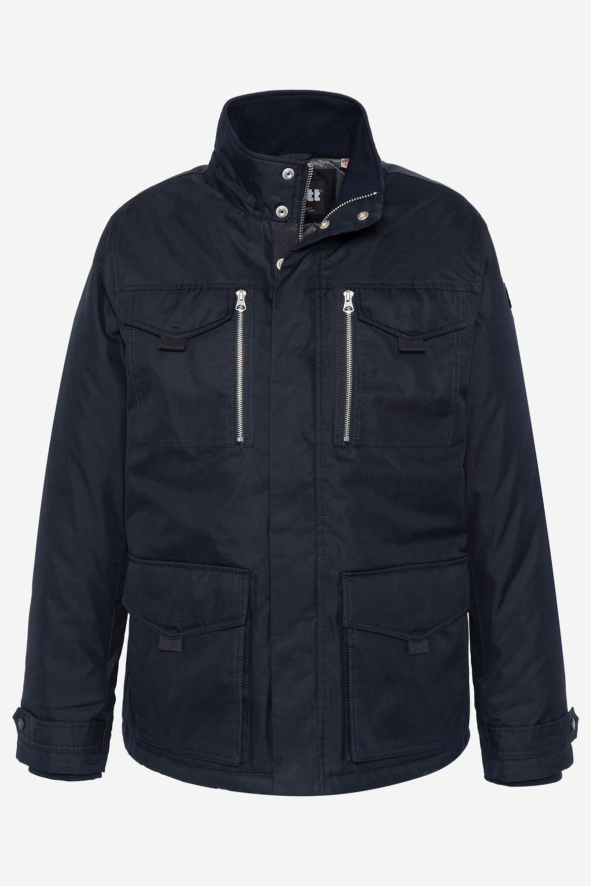 Navy Blue Hooded Combat Jacket - Image n°11