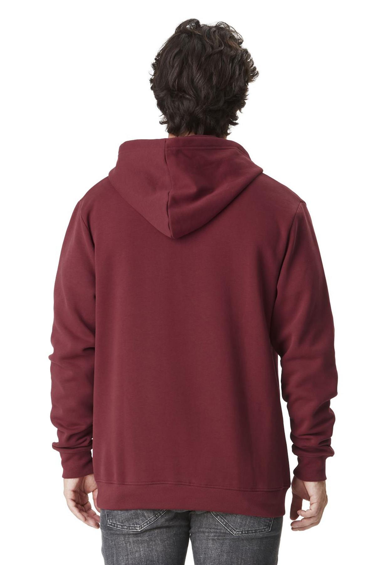 Burgundy hoodie with terry logo - Image n°2