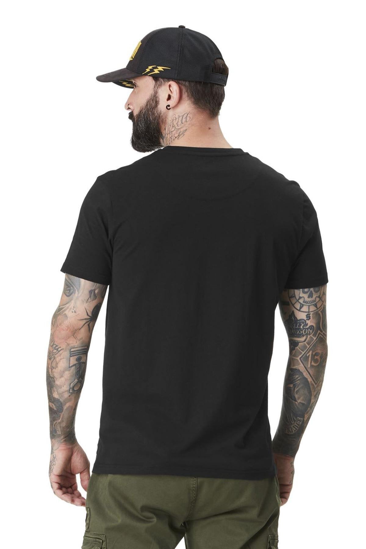 Black cotton illustrated t-shirt - Image n°3