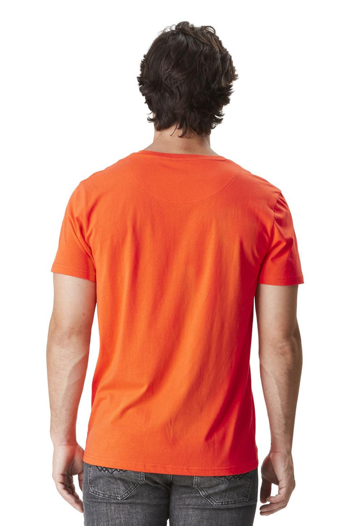 Orange cotton illustrated t-shirt - Image n°3