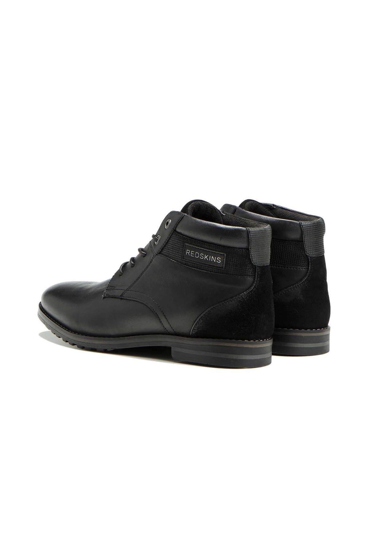 Black leather lace-up boots - Image n°2