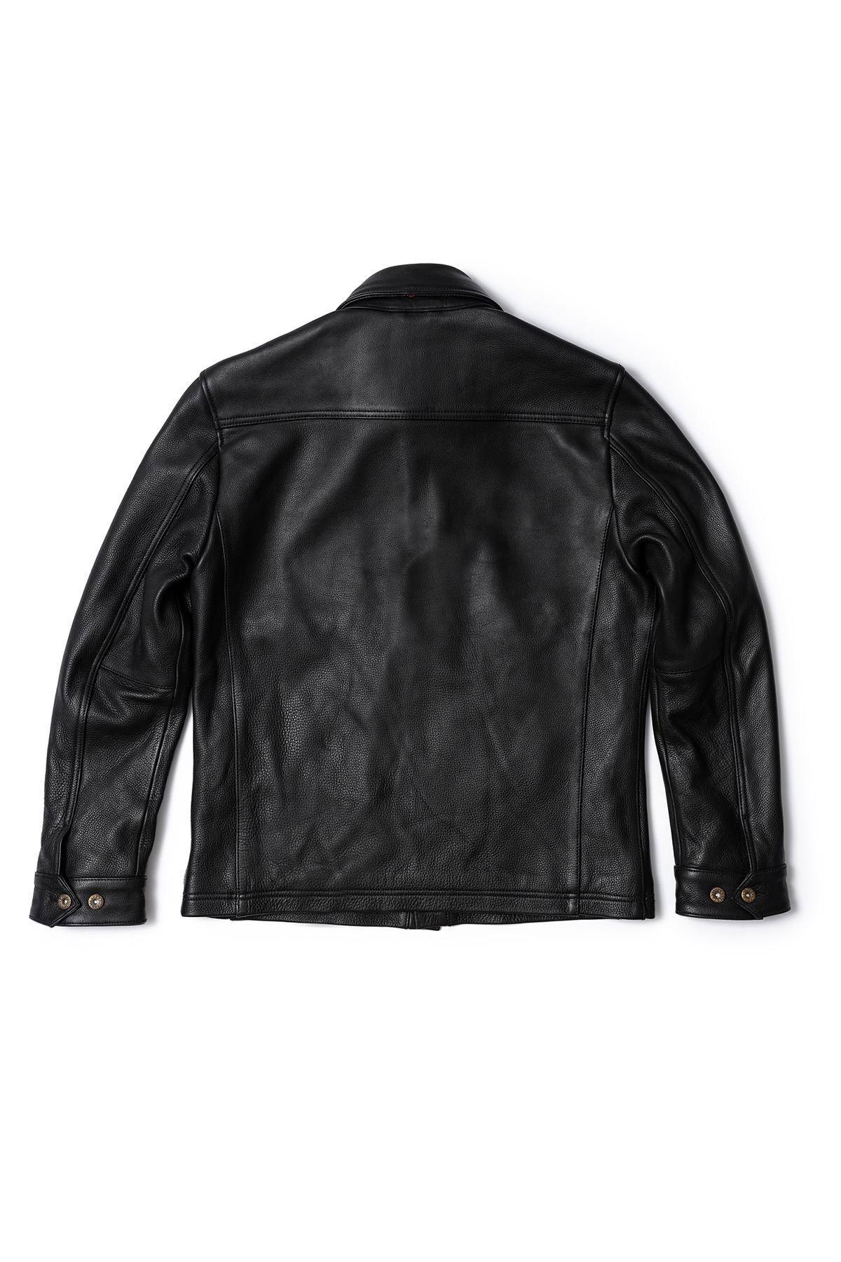 Black nappa leather work jacket - Image n°7