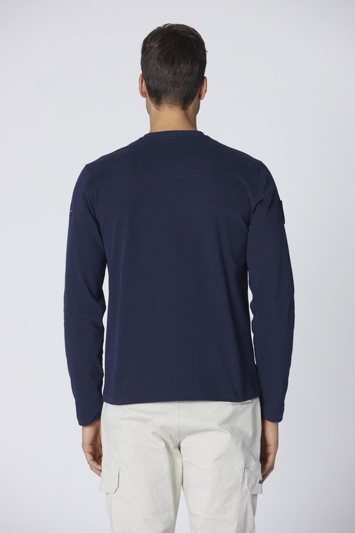 Dark blue long sleeve t-shirt with Frecce Tricolori patches - Image n°3