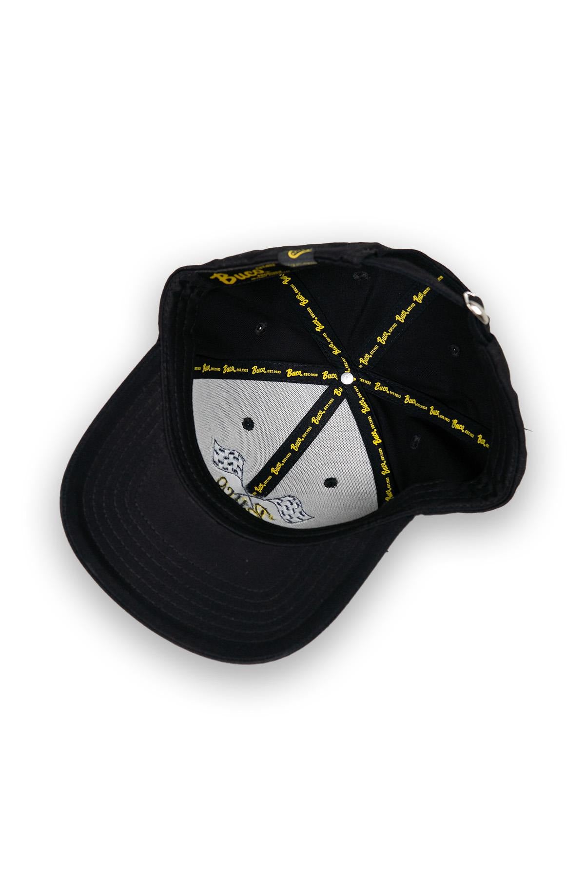 Black cap with checkered flag logo - Image n°3