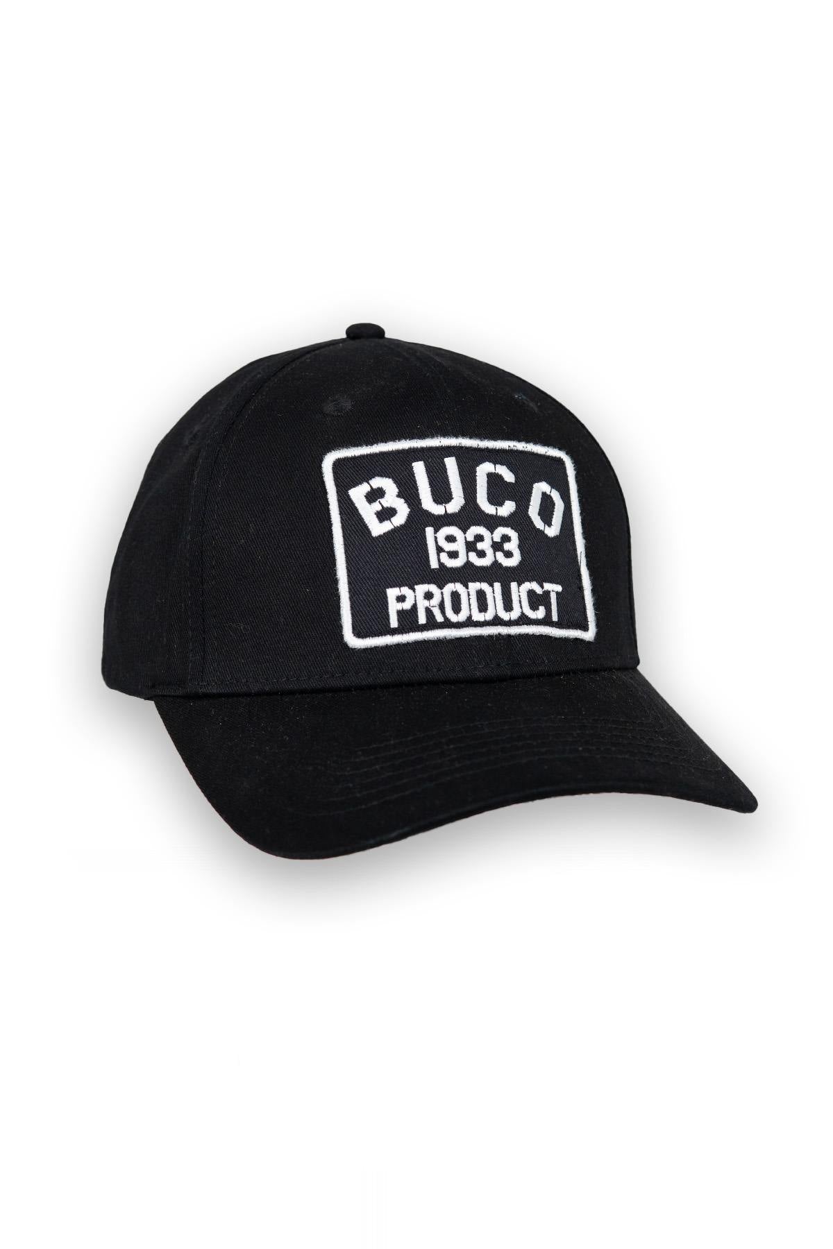 Black cap with black and white Product logo - Image n°1