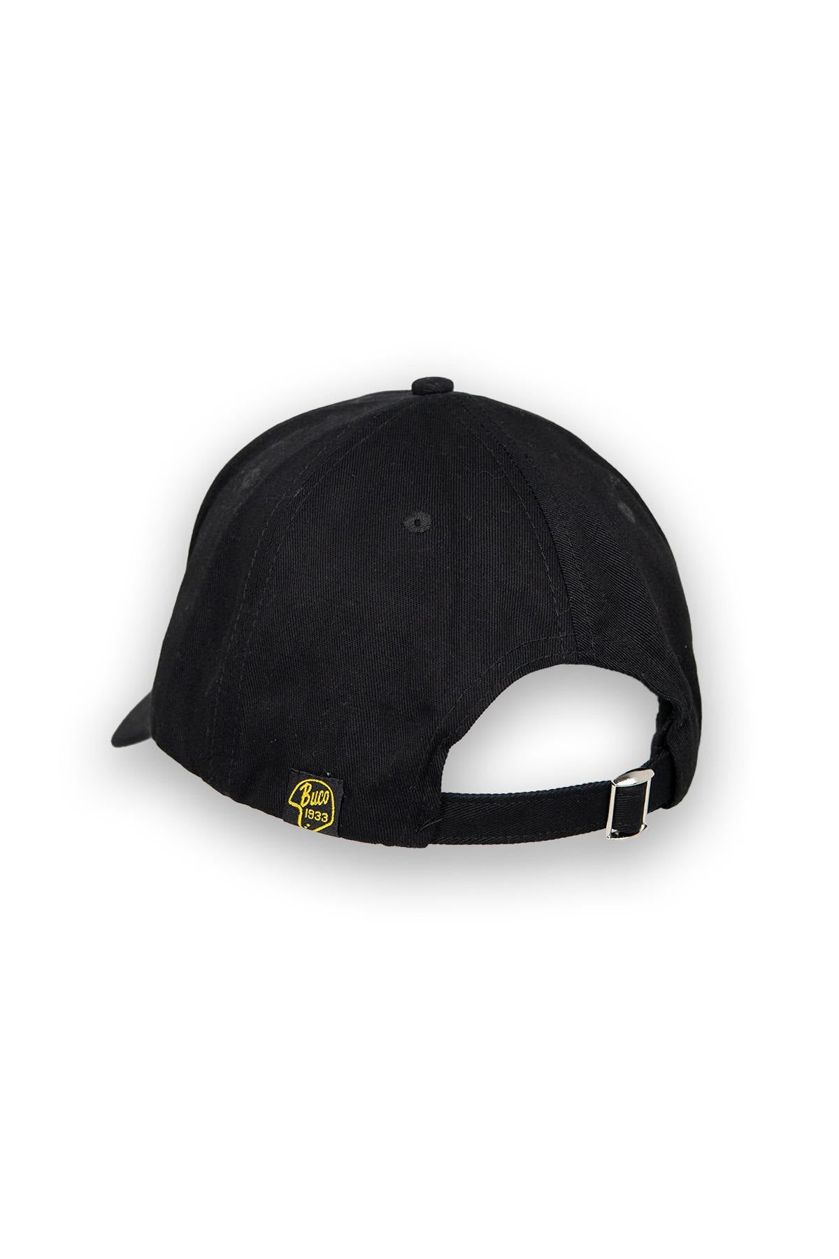 Black cap with black and white winged wheel logo - Image n°2