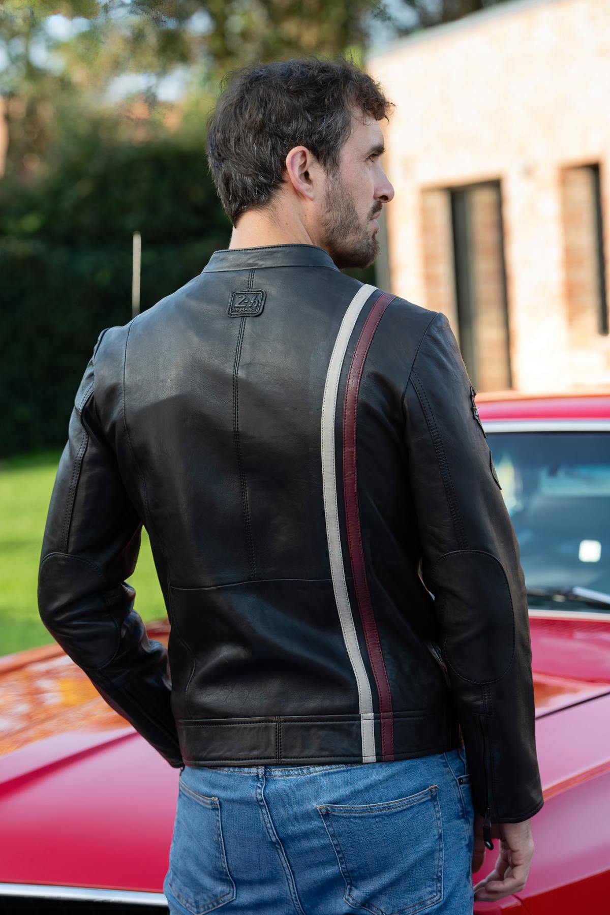 24h Le Mans black leather racing jacket - Image n°6