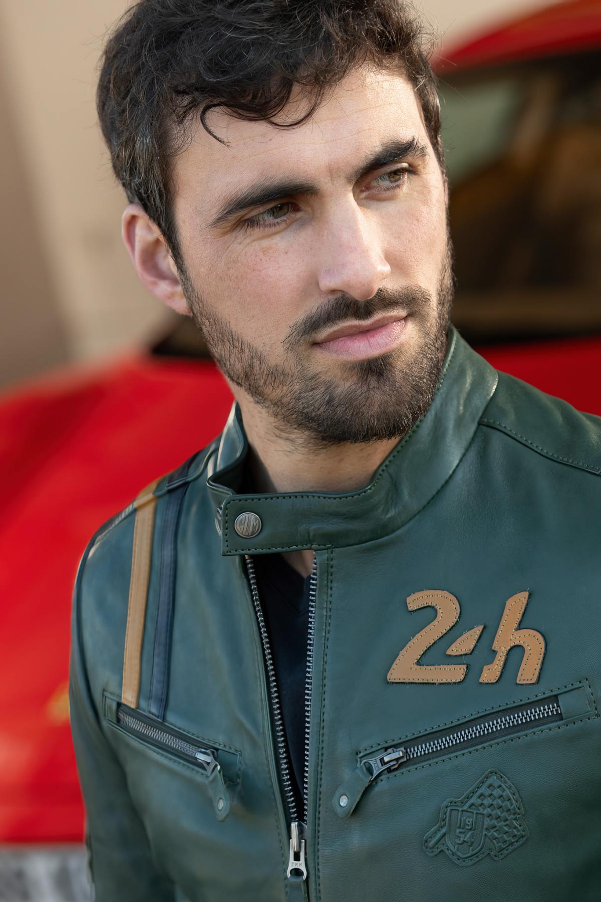 24h Le Mans green leather racing jacket - Image n°6