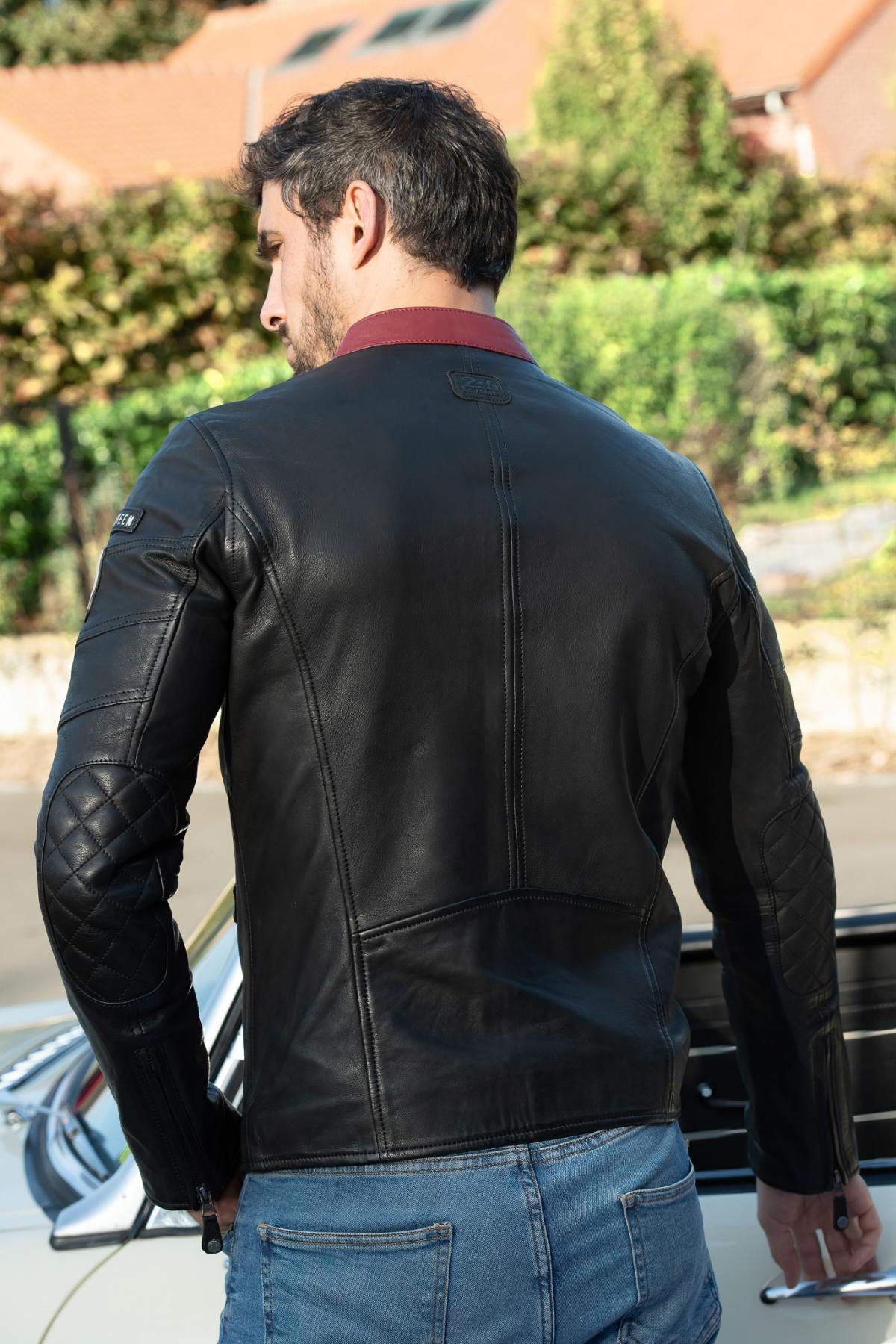 Steve McQueen black racing jacket - Image n°5