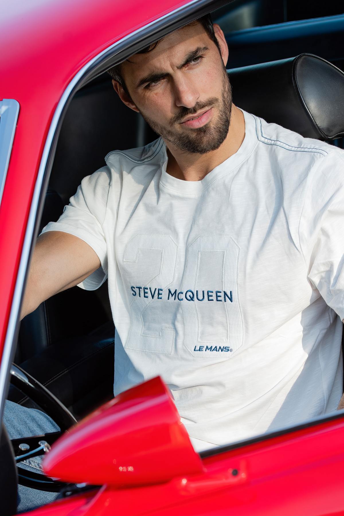 Steve McQueen ecru short-sleeved t-shirt - Image n°1