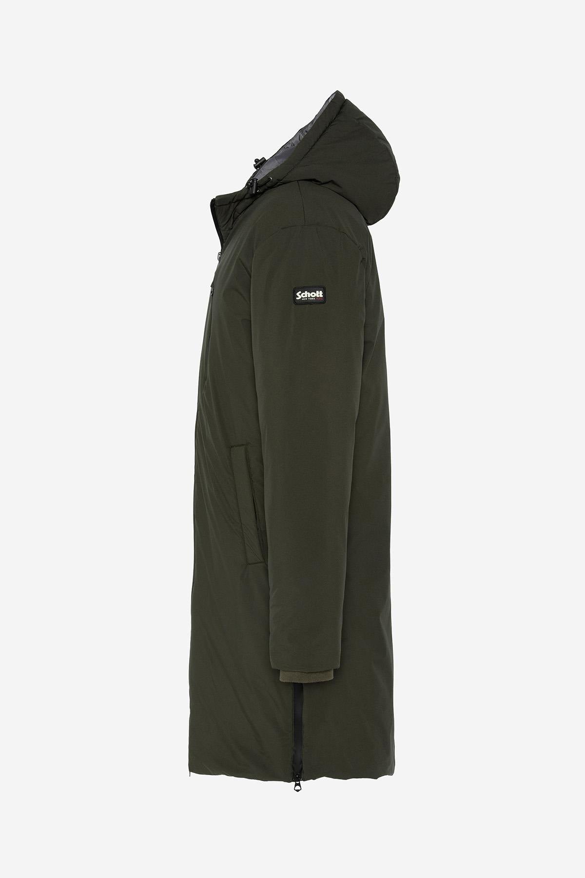 Extra long textile parka - Image n°4