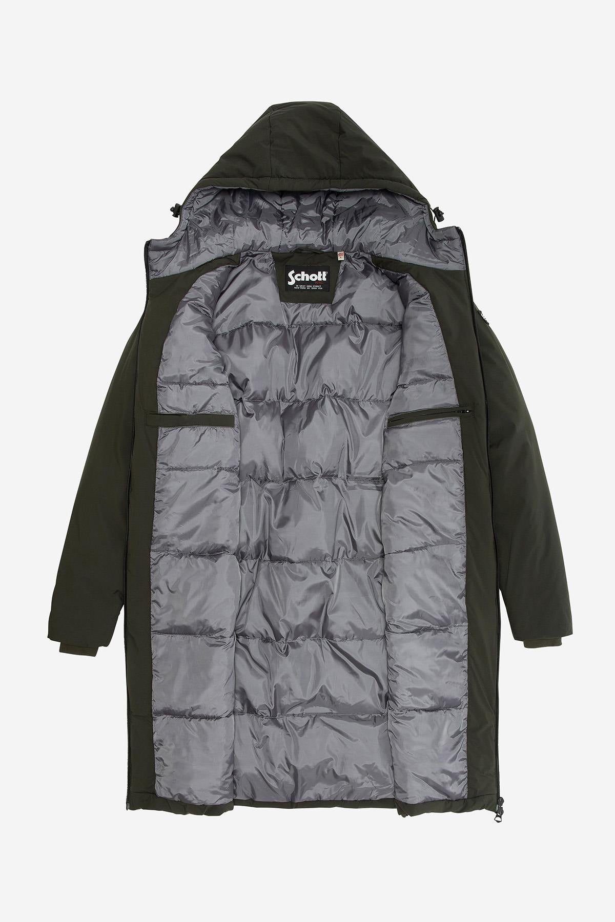 Extra long textile parka - Image n°3