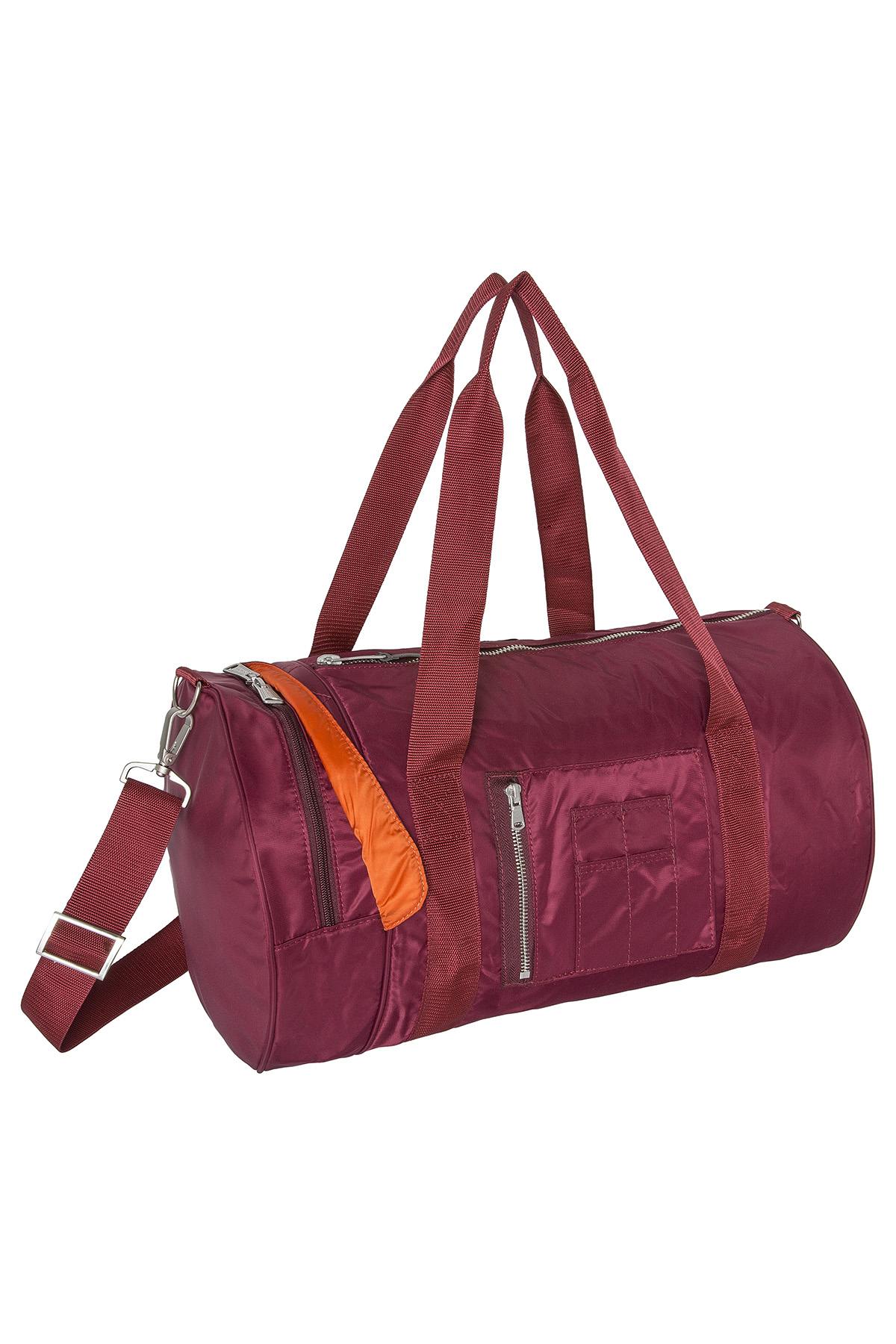 Burgundy lightweight travel bag - Image n°7