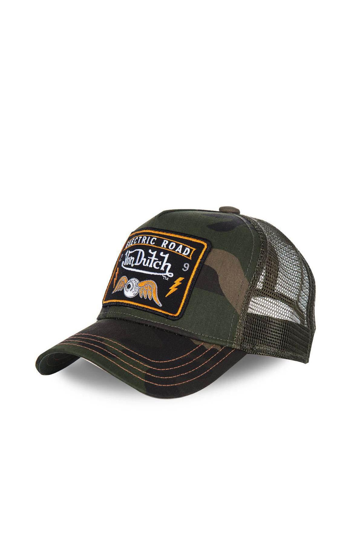 Camouflage pattern cap with badge - Image n°4