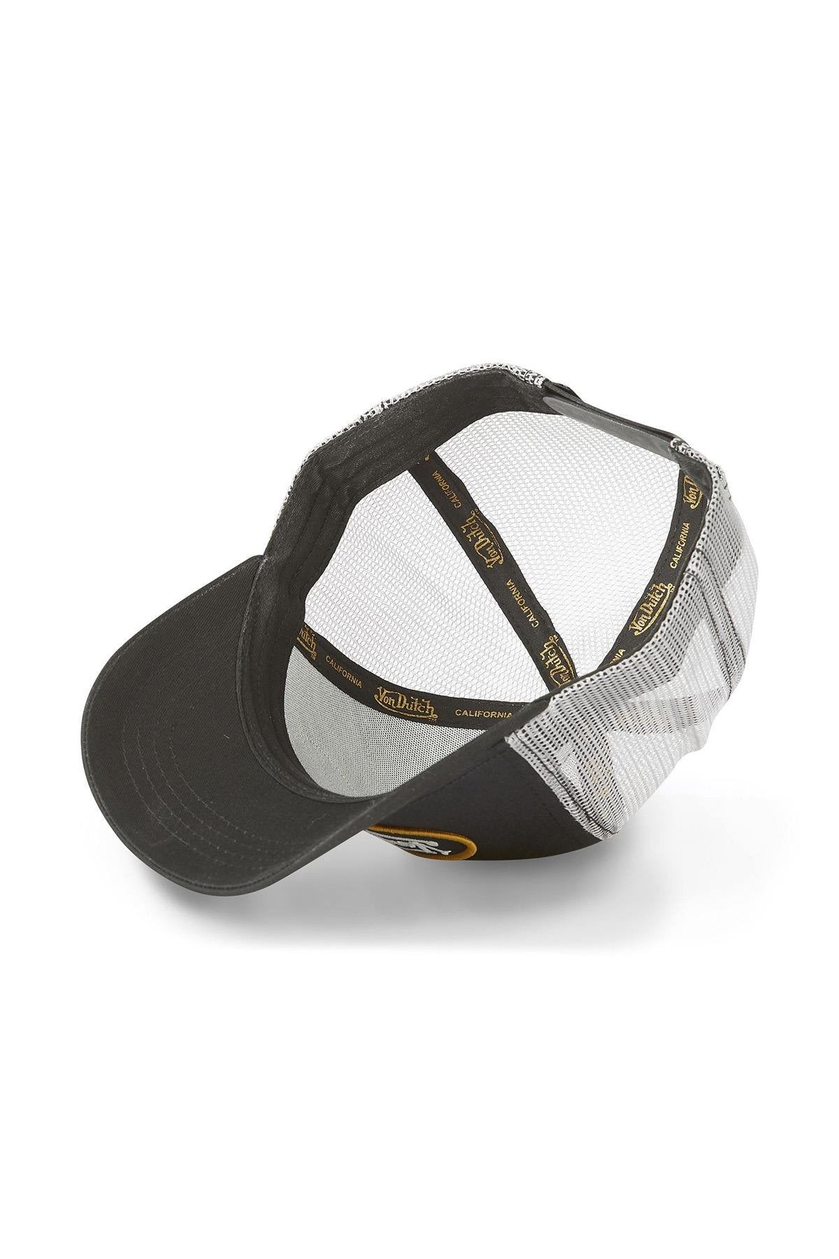 Grey baseball cap with yellow outline logo - Image n°4