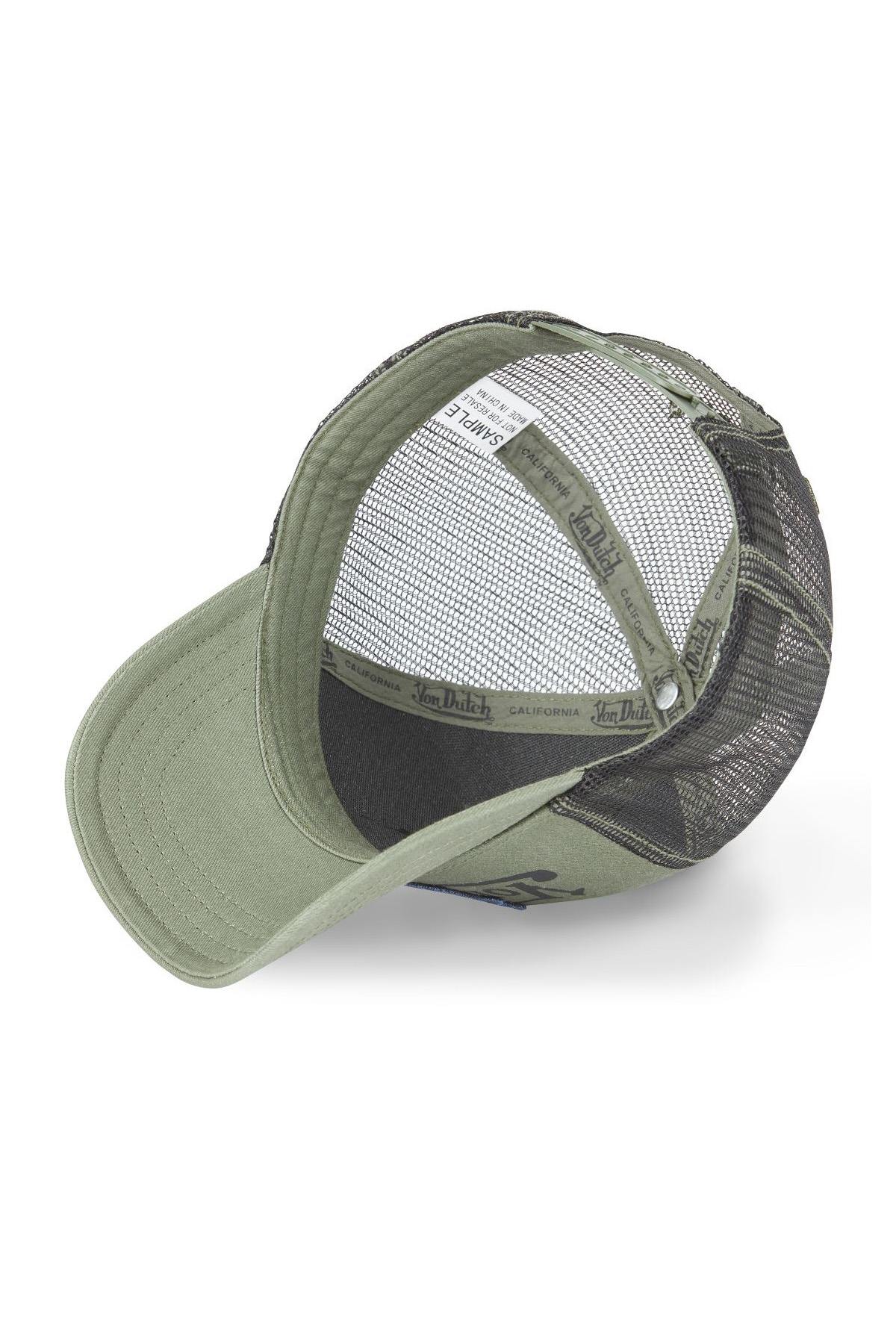 Khaki baseball cap with bulldog logo - Image n°5