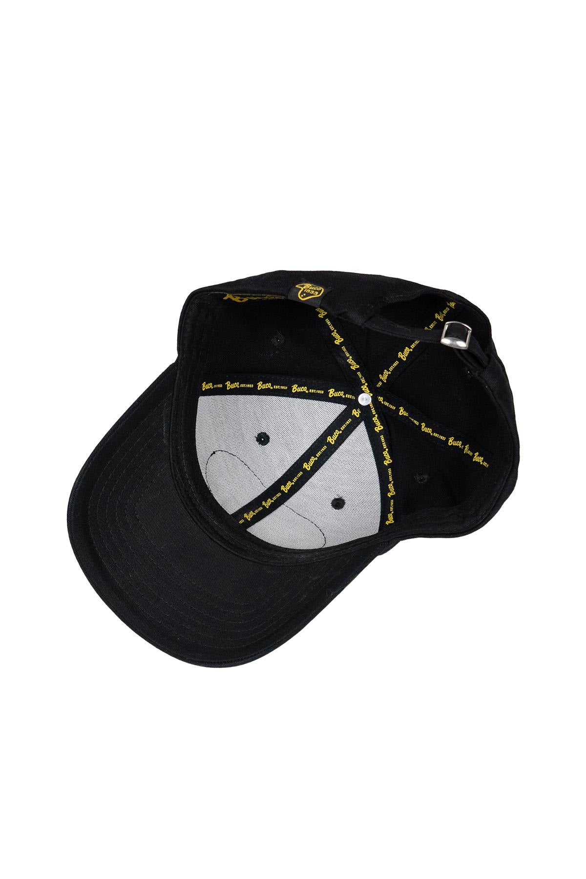 Black cap with black and yellow logo - Image n°3