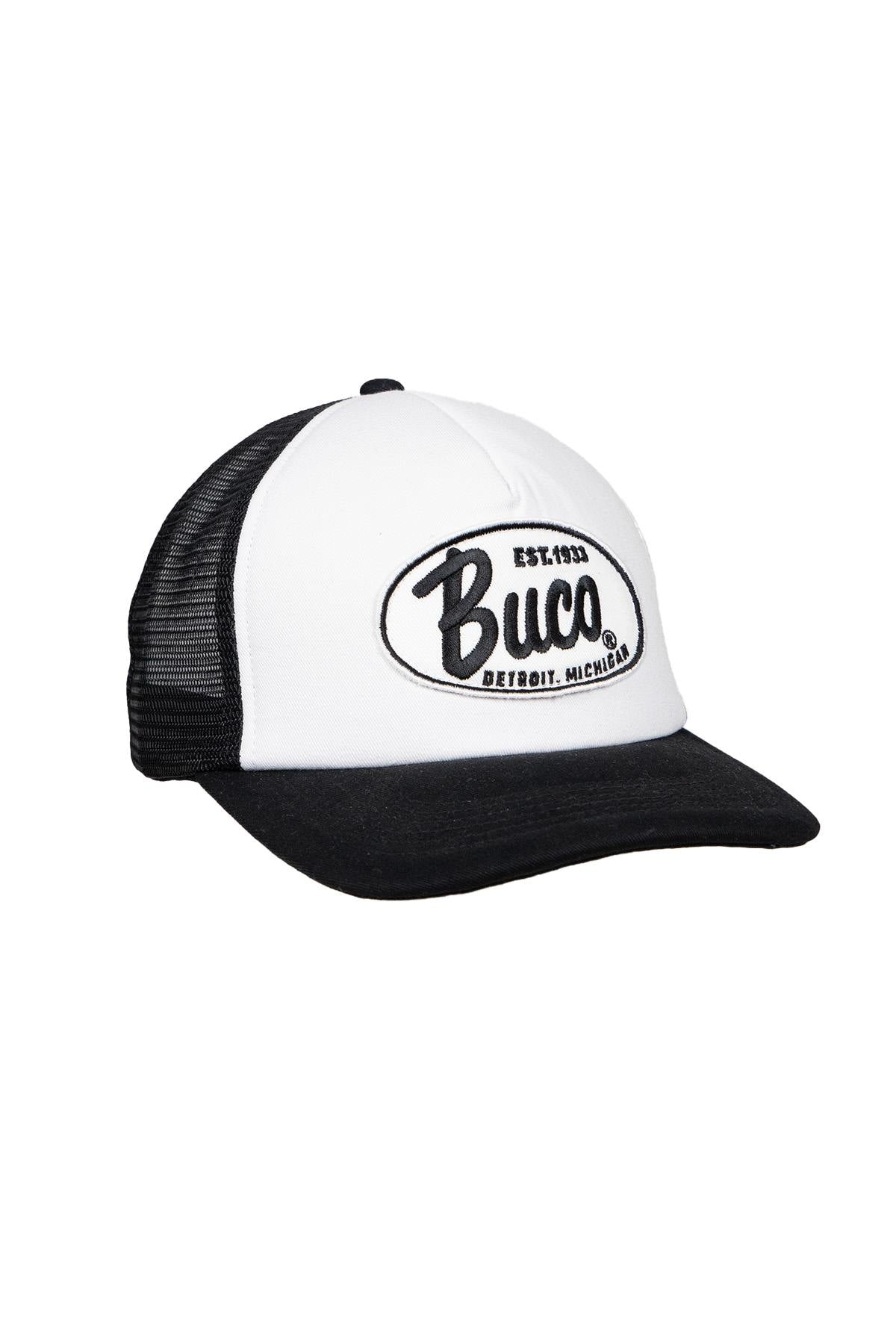 Trucker cap with white and black logo - Image n°1