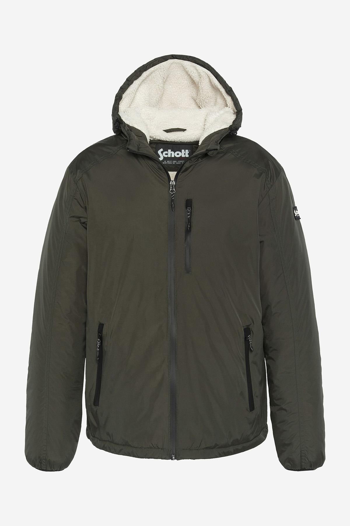 Khaki Sherpa-Lined Hooded Parka - Image n°4