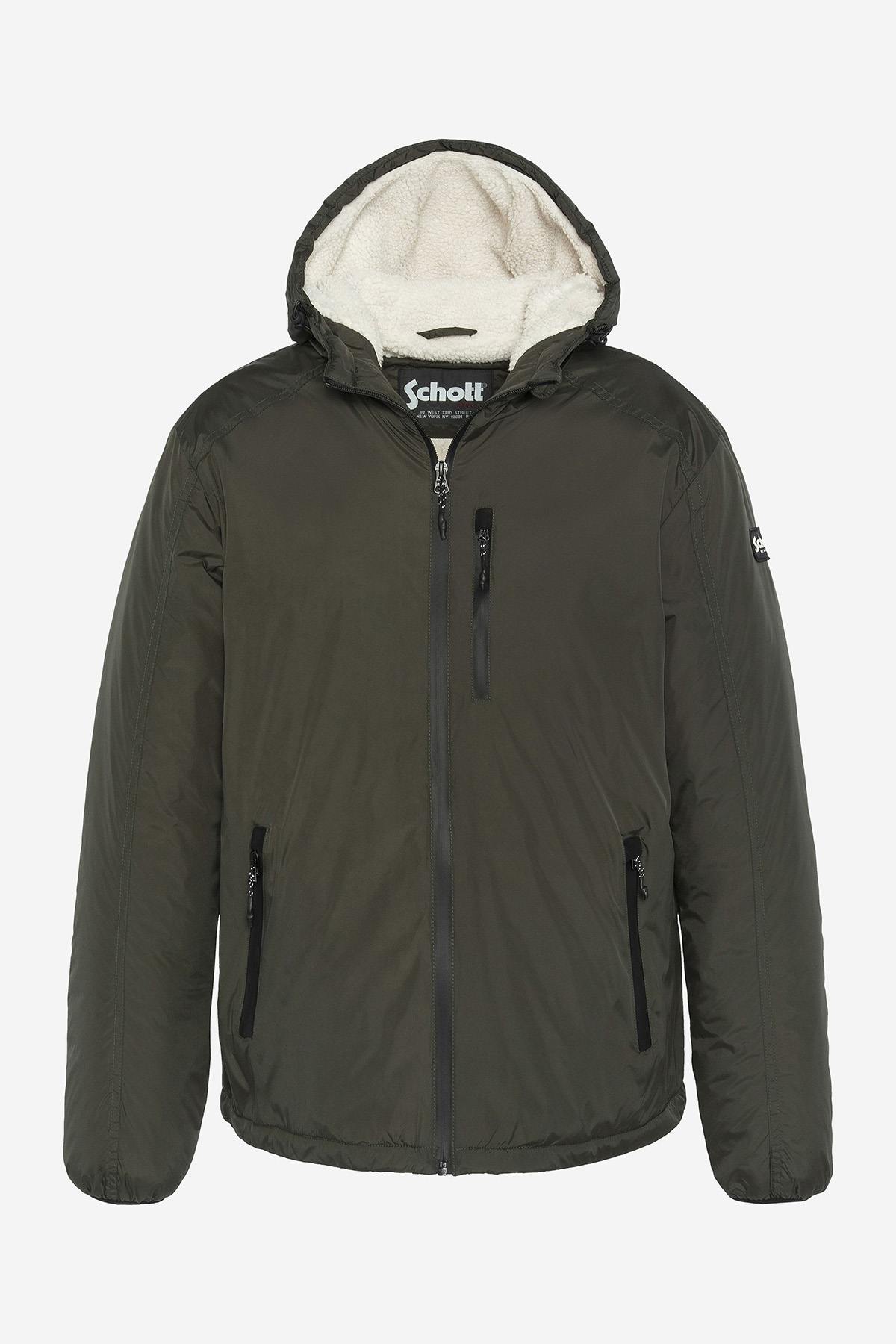 Khaki Sherpa-Lined Hooded Parka - Image n°4