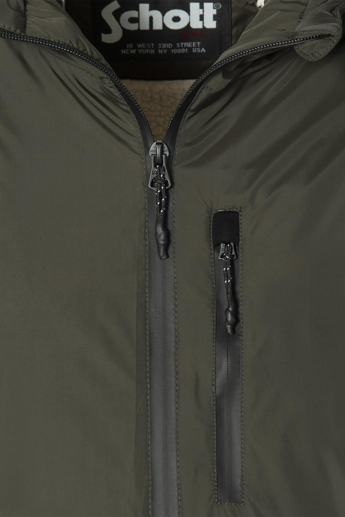 Khaki Sherpa-Lined Hooded Parka - Image n°9