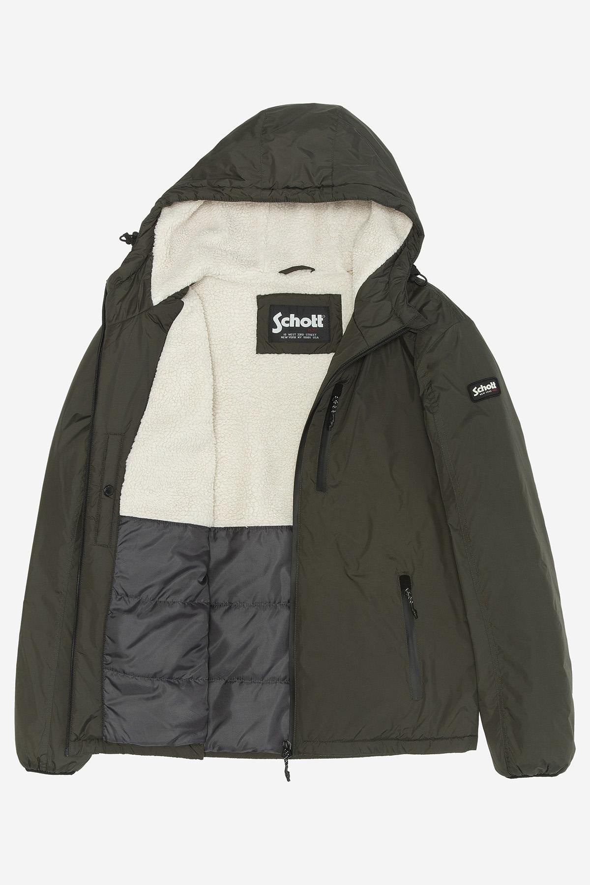 Khaki Sherpa-Lined Hooded Parka - Image n°5