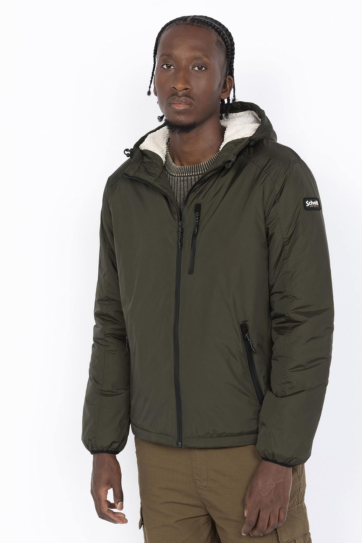 Khaki Sherpa-Lined Hooded Parka - Image n°8