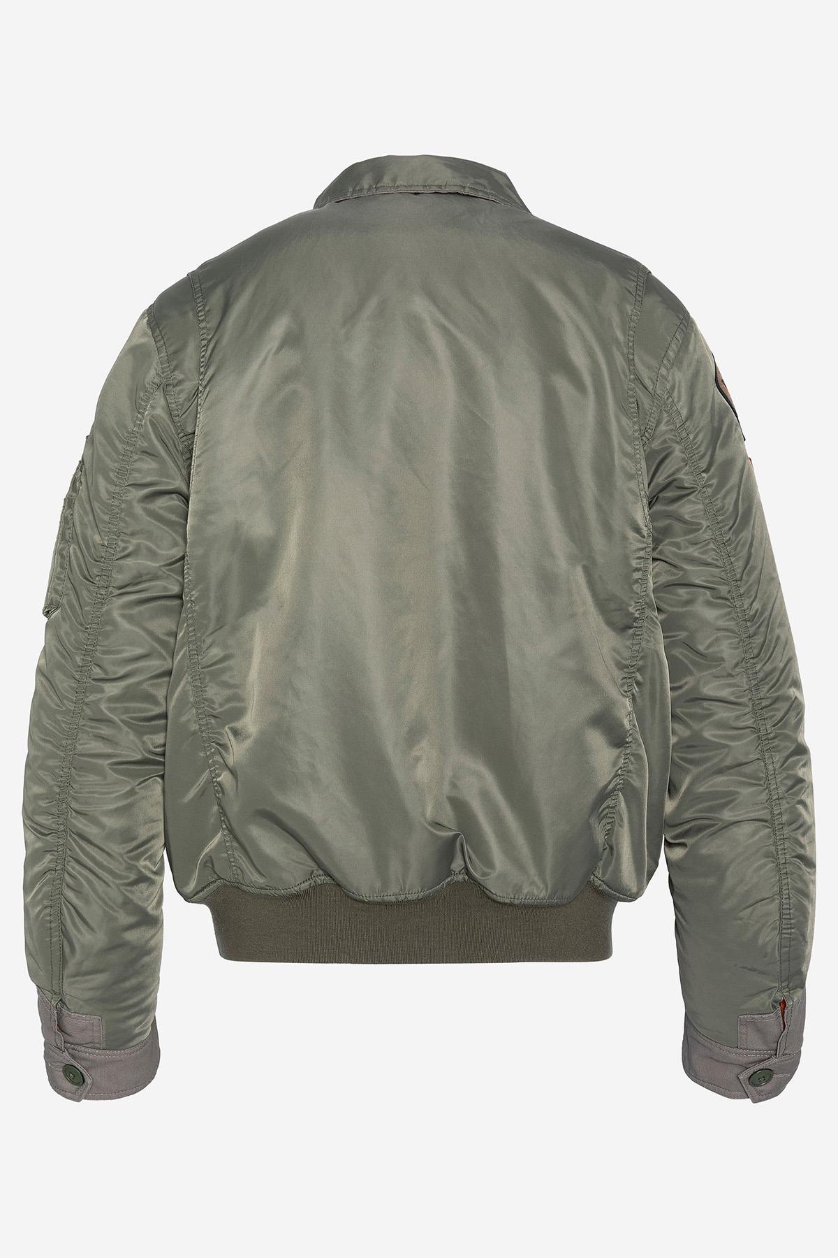 Sage Vintage Khaki Pilot Jacket in Recycled Nylon - Image n°4