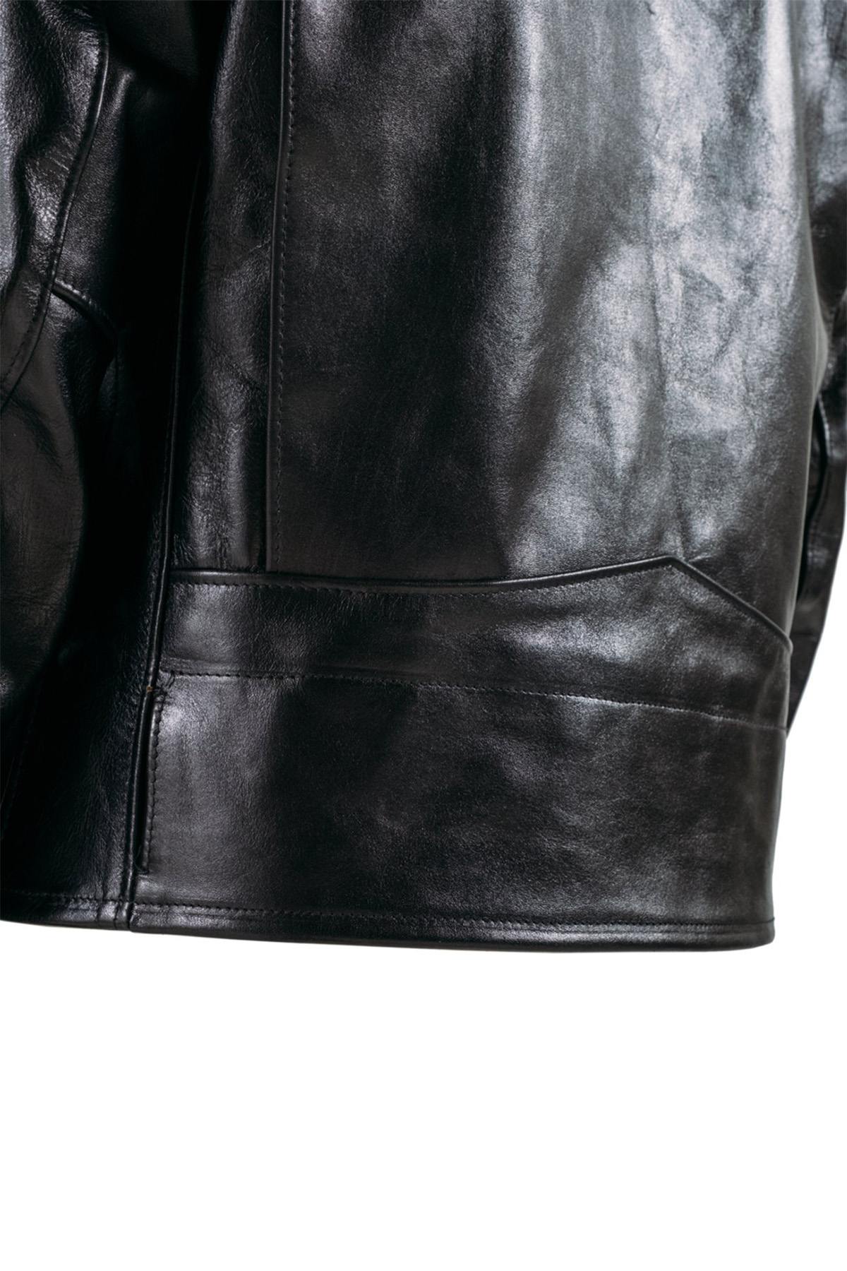 Perfecto® jacket in Shinki horsehide vegetable tanned in Japan - Image n°11