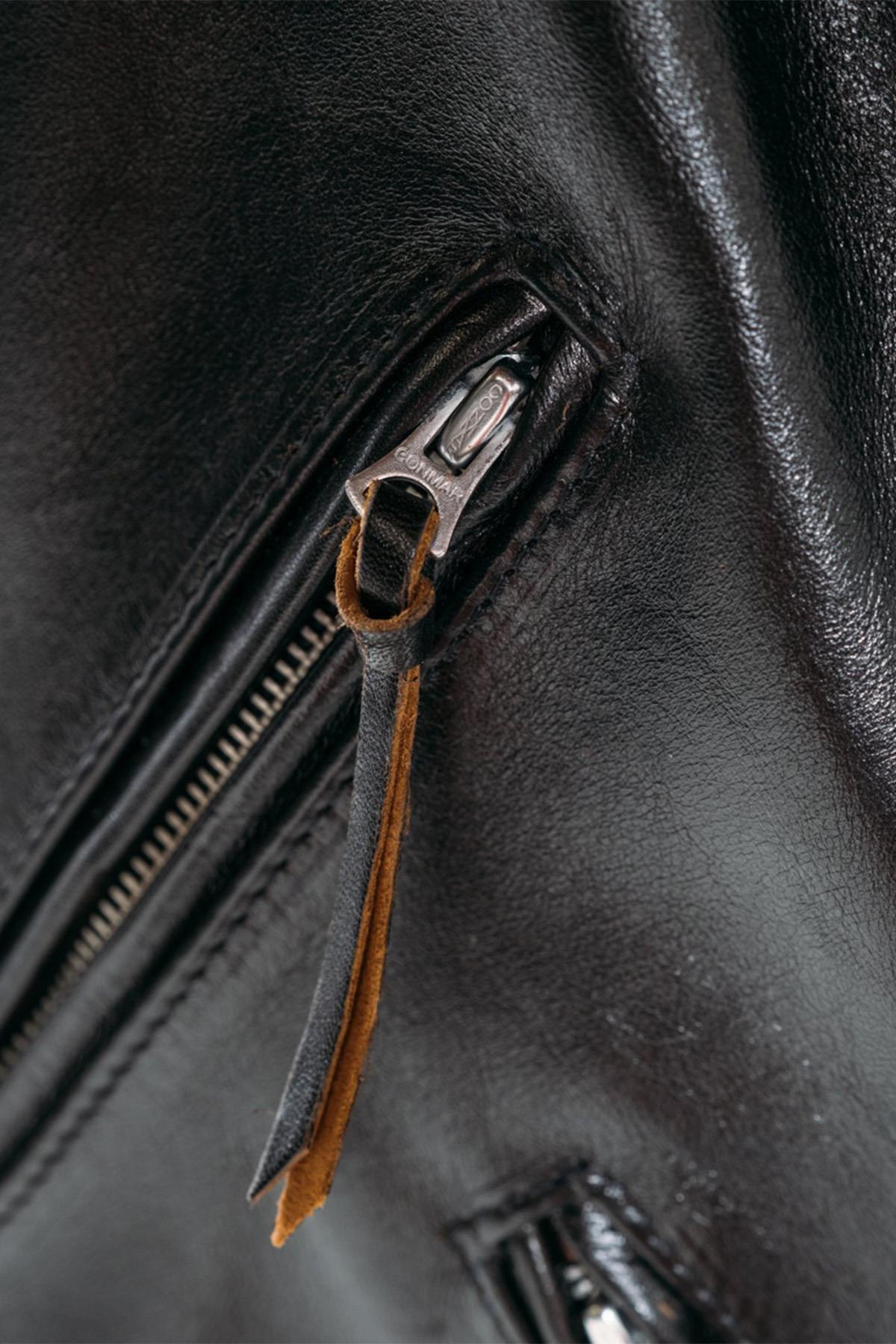 Perfecto® jacket in Shinki horsehide vegetable tanned in Japan - Image n°5