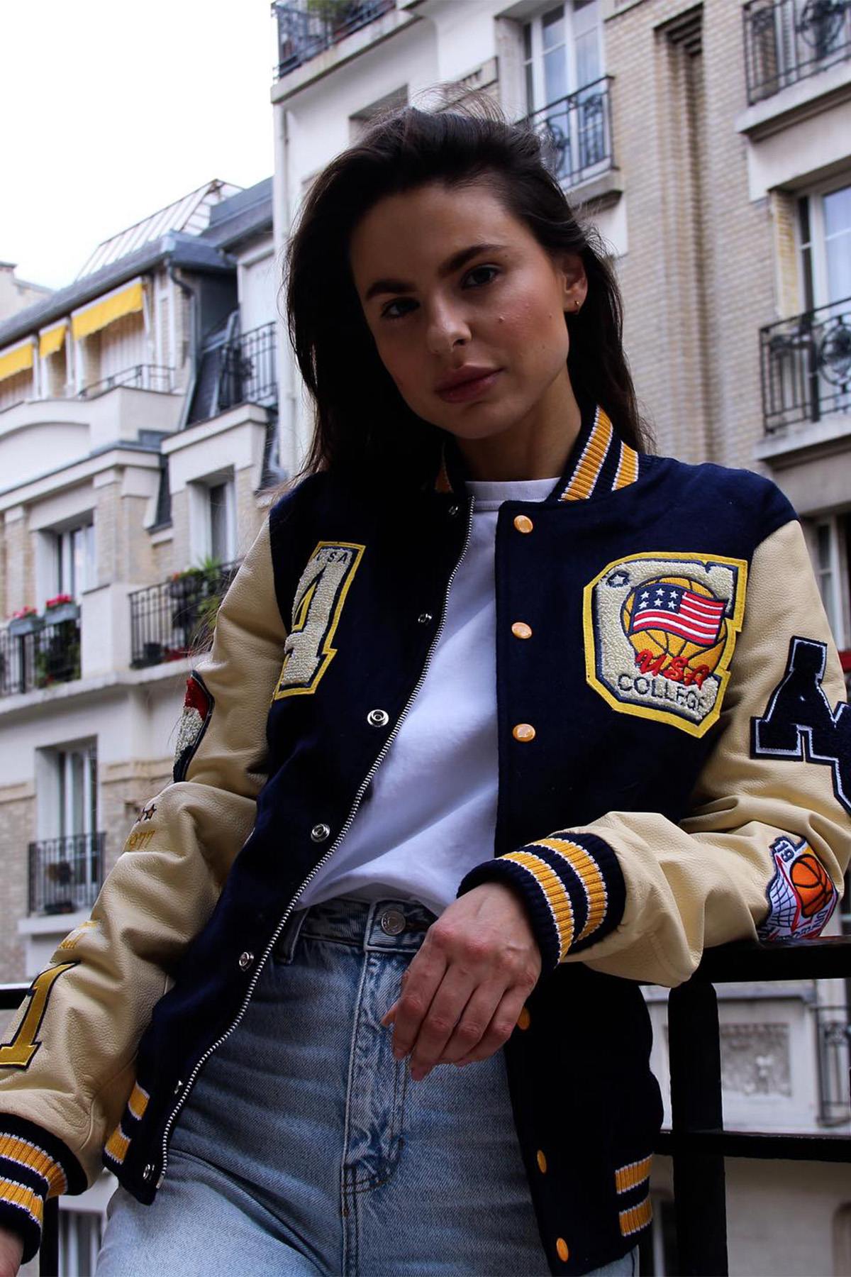 Navy blue USA teddy jacket - Image n°8