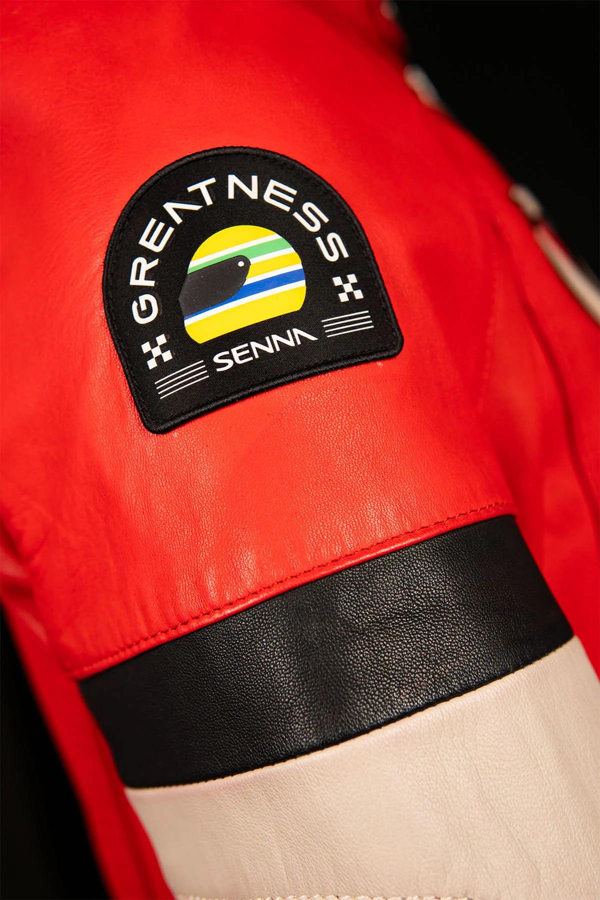 Ayrton Senna Red Leather Racing Jacket - Image n°9