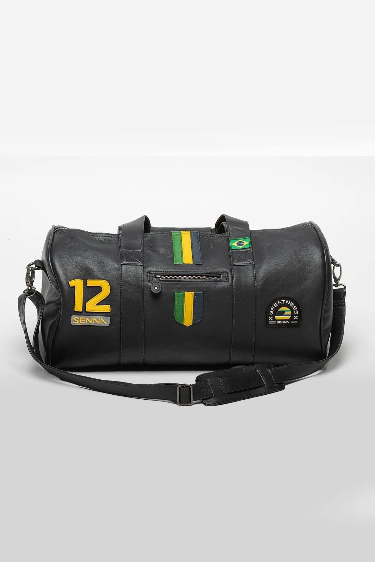 Ayrton Senna Racing Men's Navy Leather Bag - Image n°3