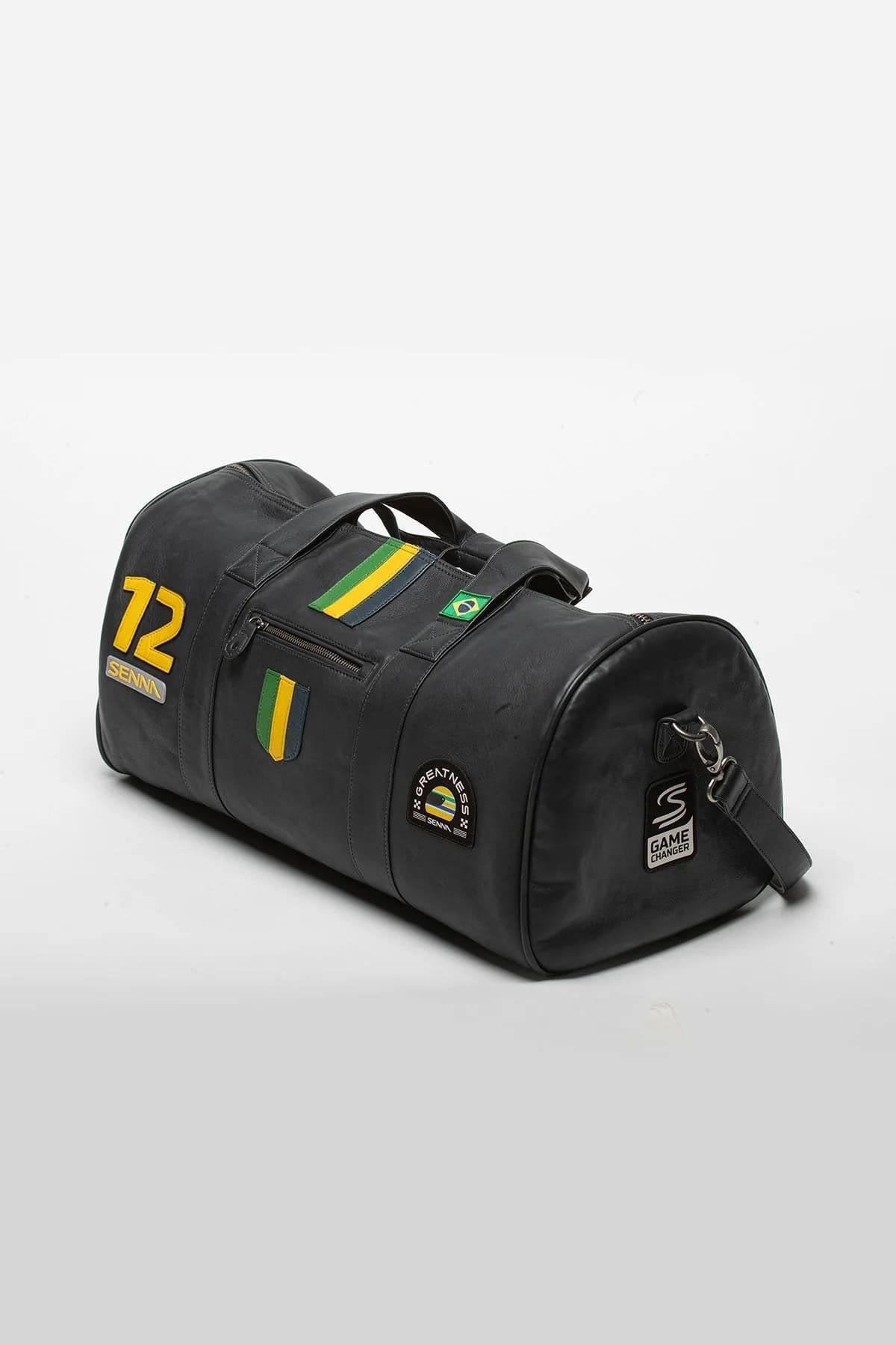 Ayrton Senna Racing Men's Navy Leather Bag - Image n°4