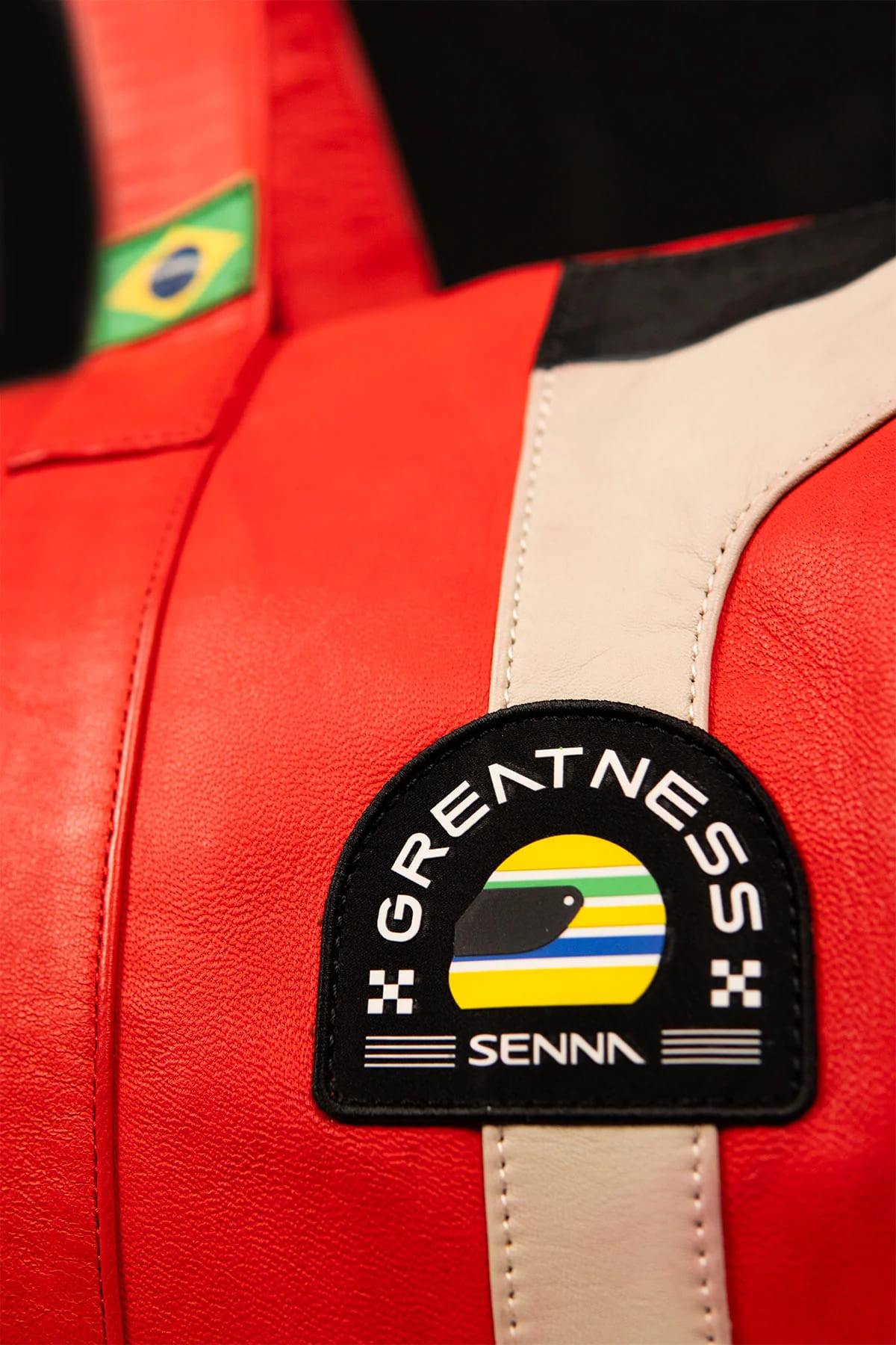 Ayrton Senna Leather Travel Bag Racing Red - Image n°7