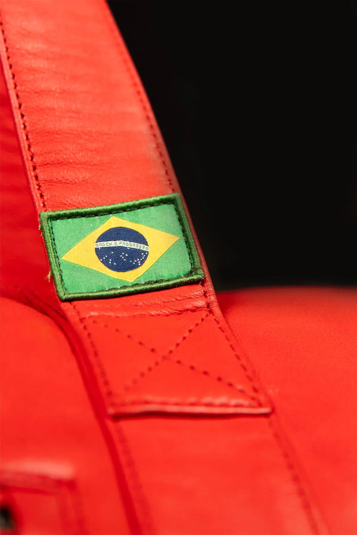 Ayrton Senna Leather Travel Bag Racing Red - Image n°8