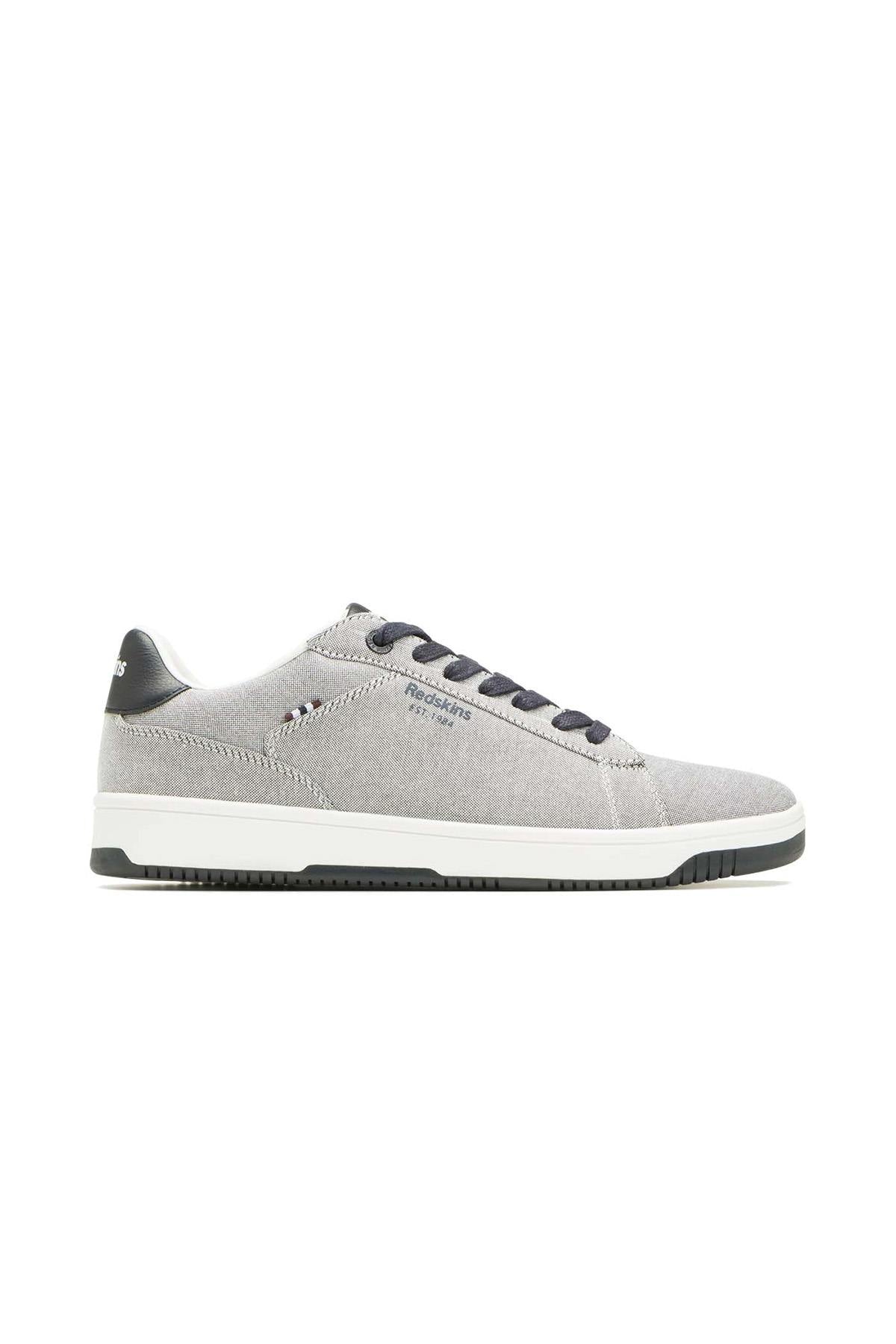 Men's Navy Grey Canvas Sneakers - Image n°4