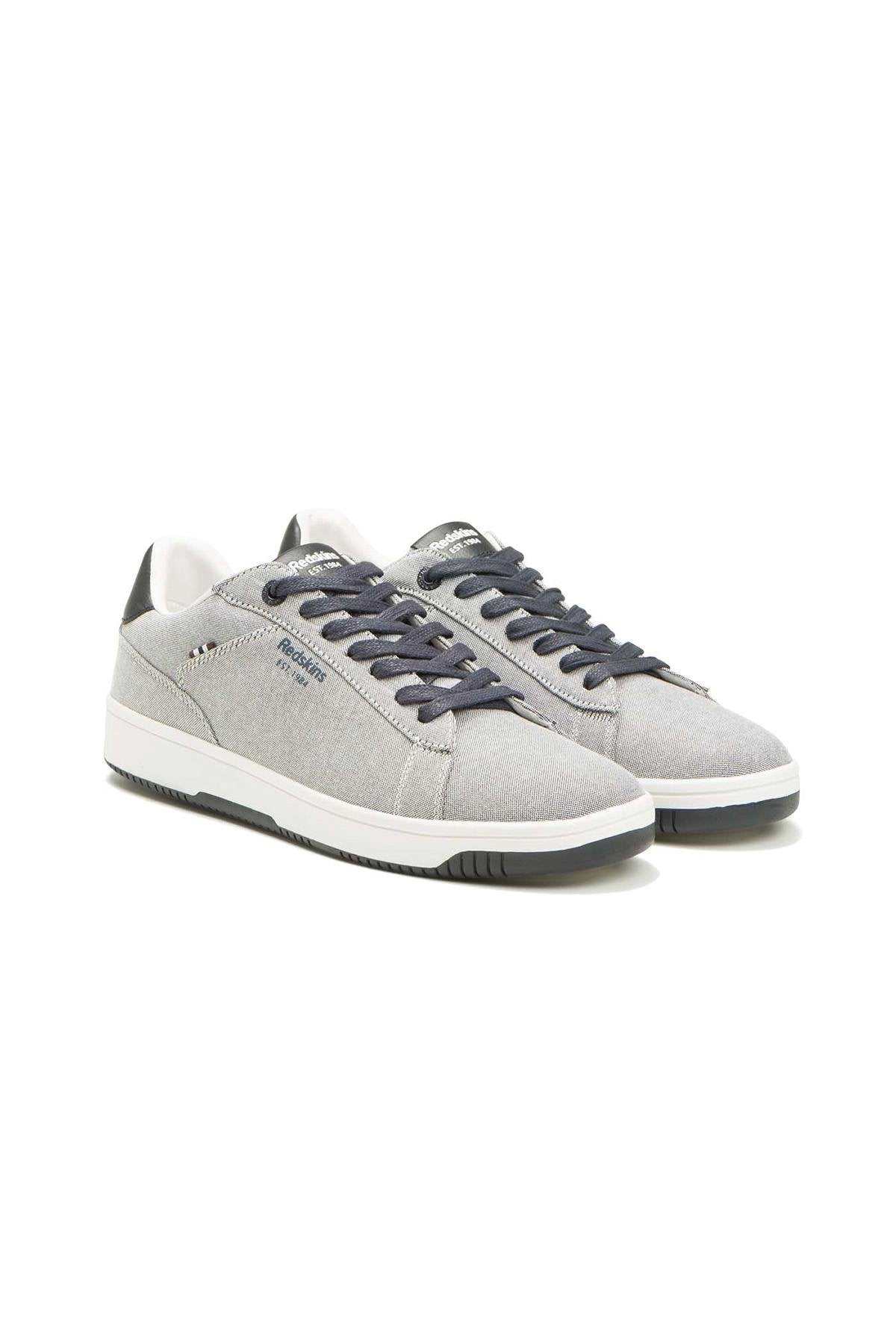 Men's Navy Grey Canvas Sneakers - Image n°1