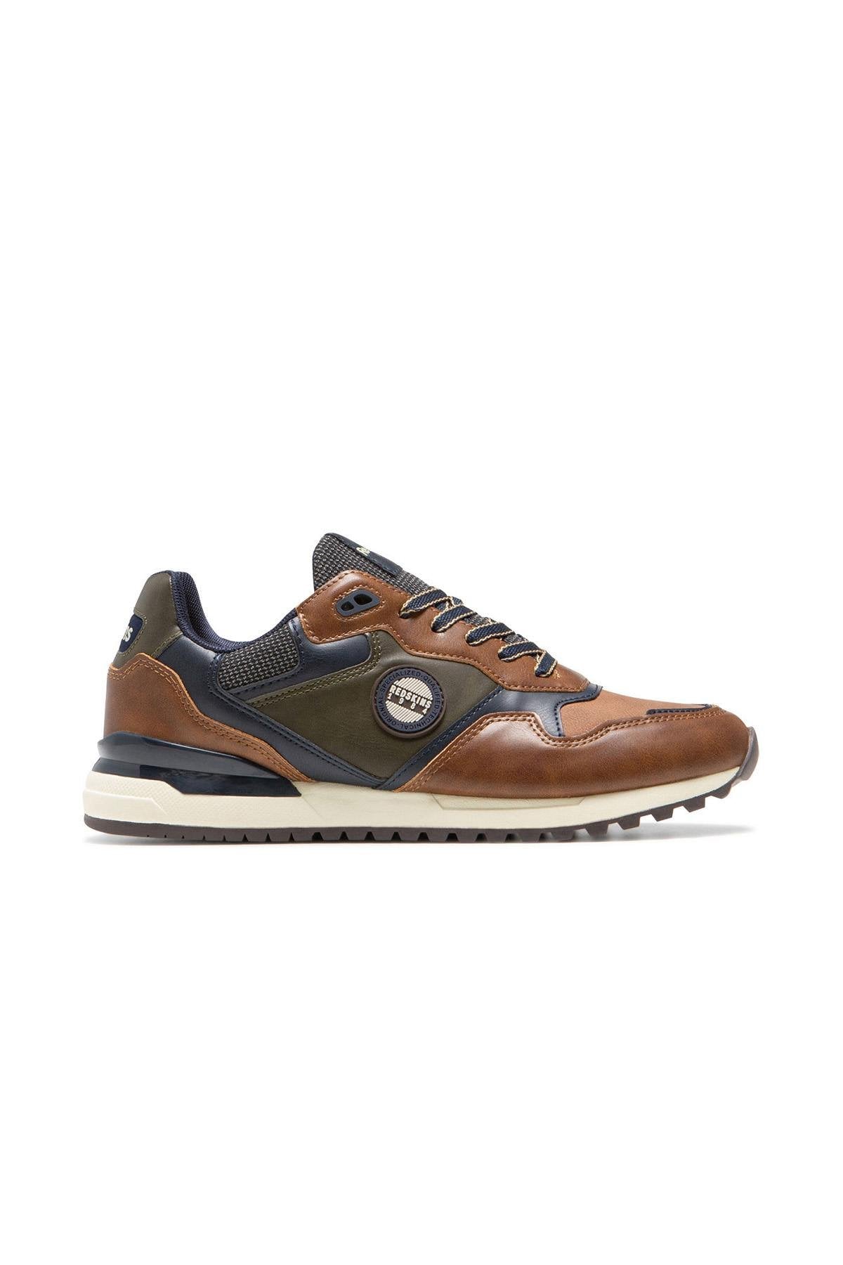 Men's brandy-colored synthetic sneakers - Image n°3