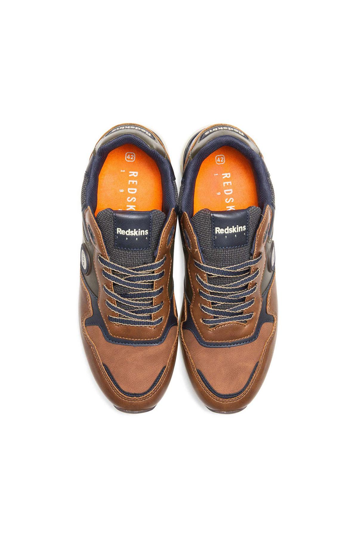 Men's brandy-colored synthetic sneakers - Image n°4