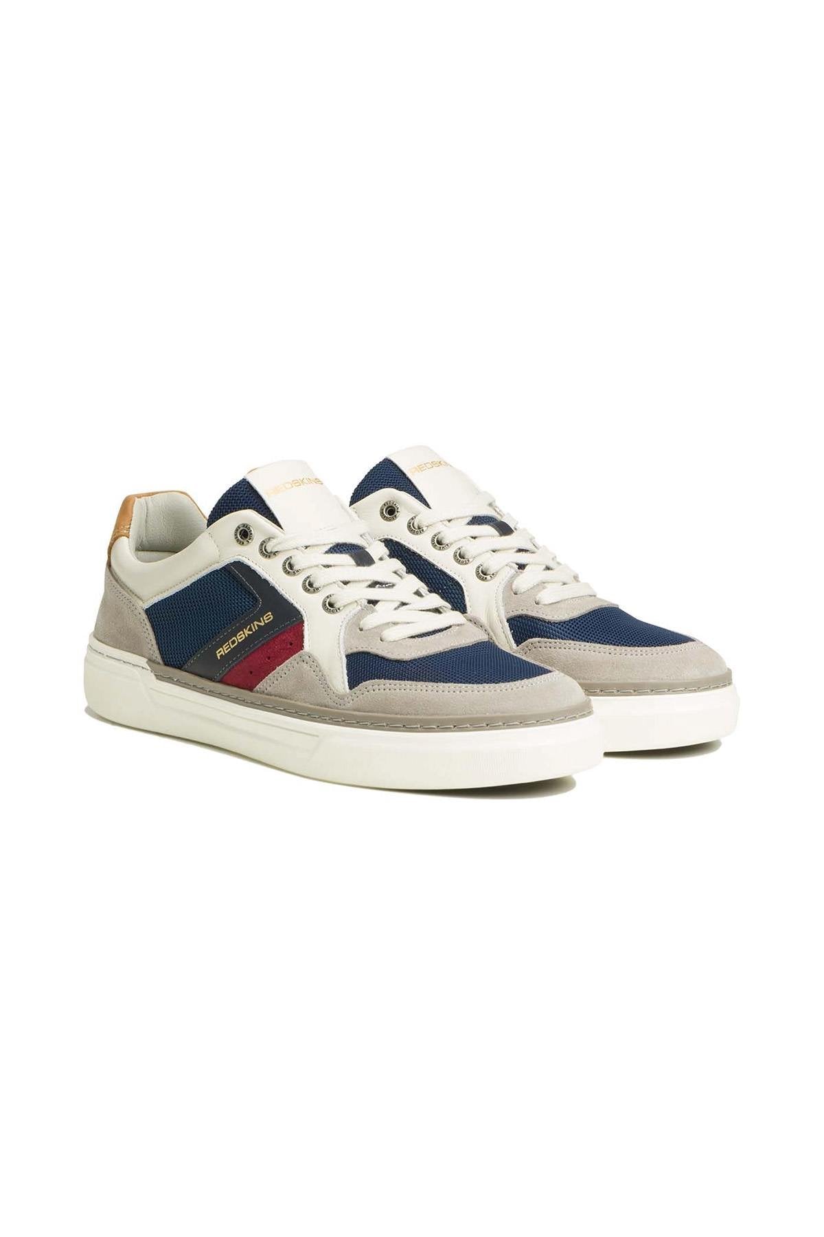 Men's multi-colored leather sneakers - Image n°1