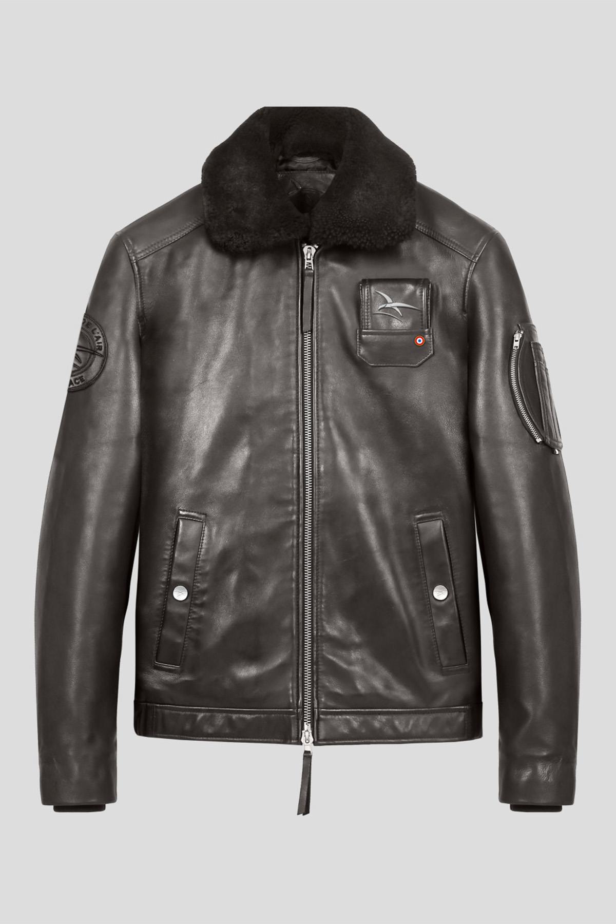 Collector's brown leather aviator jacket - Image n°2