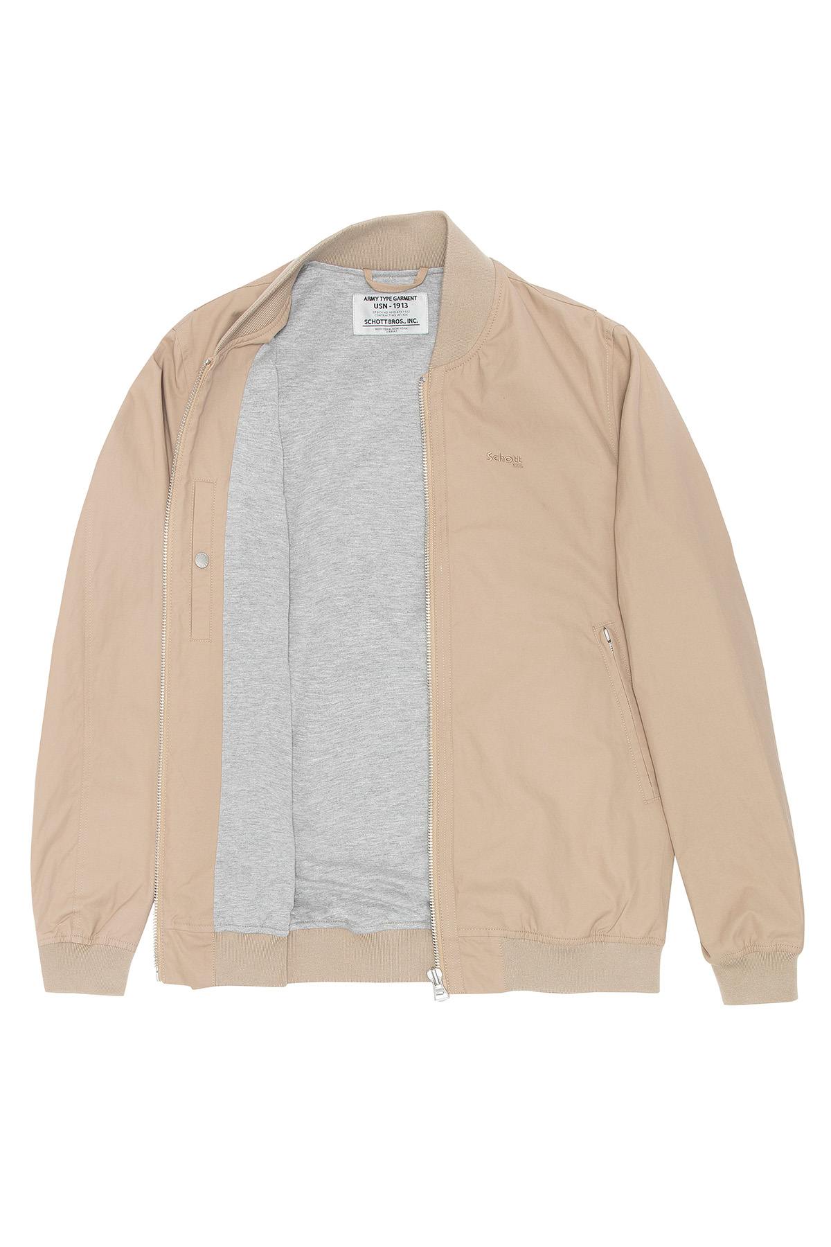 Beige textile bomber jacket - Image n°3