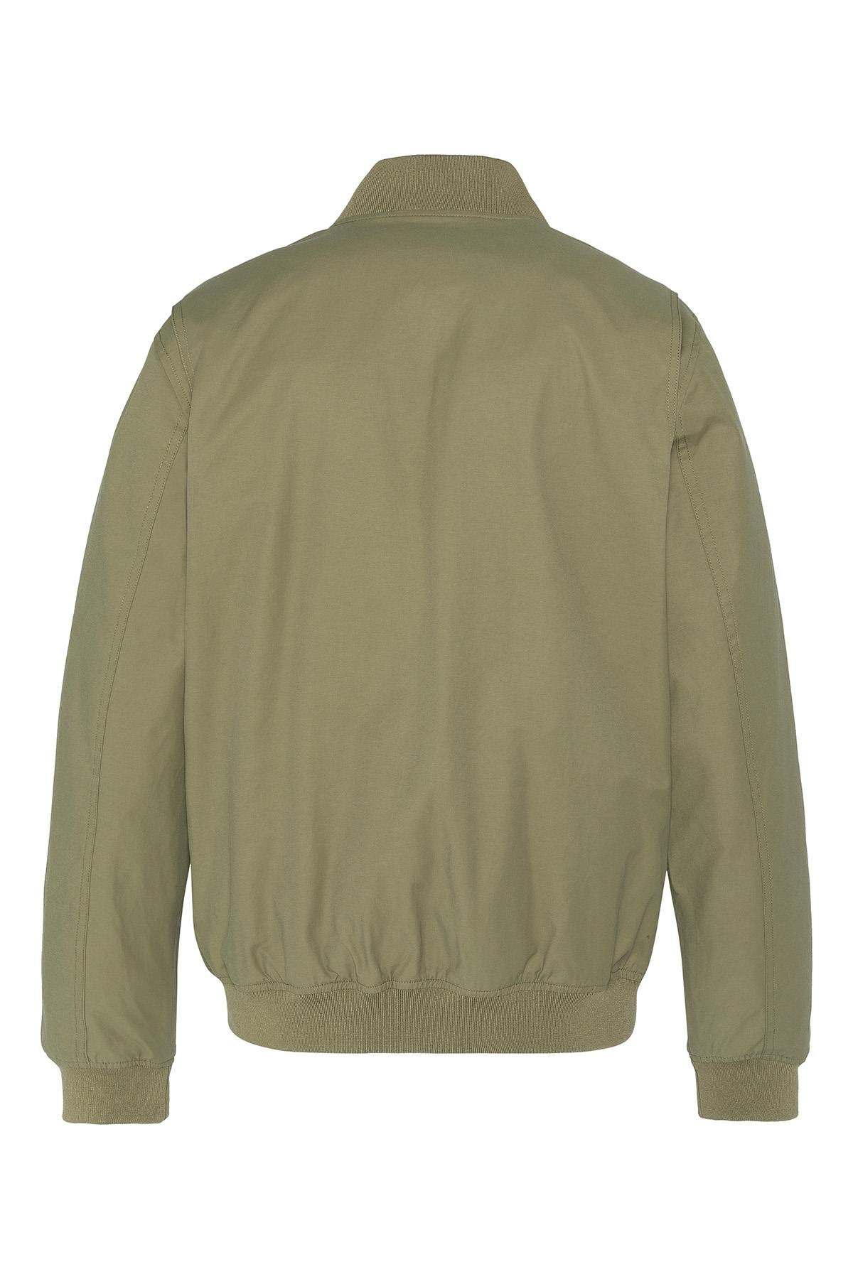 Light khaki textile bomber jacket - Image n°3