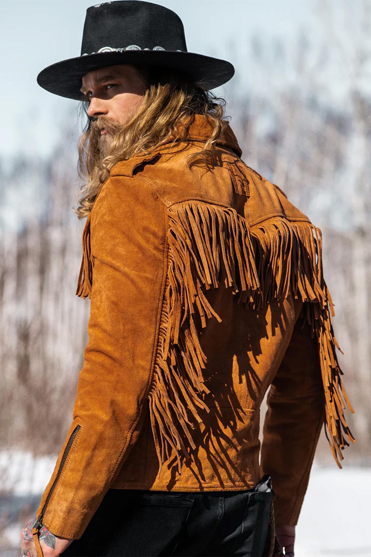 Fringed cowhide suede jacket - Image n°2