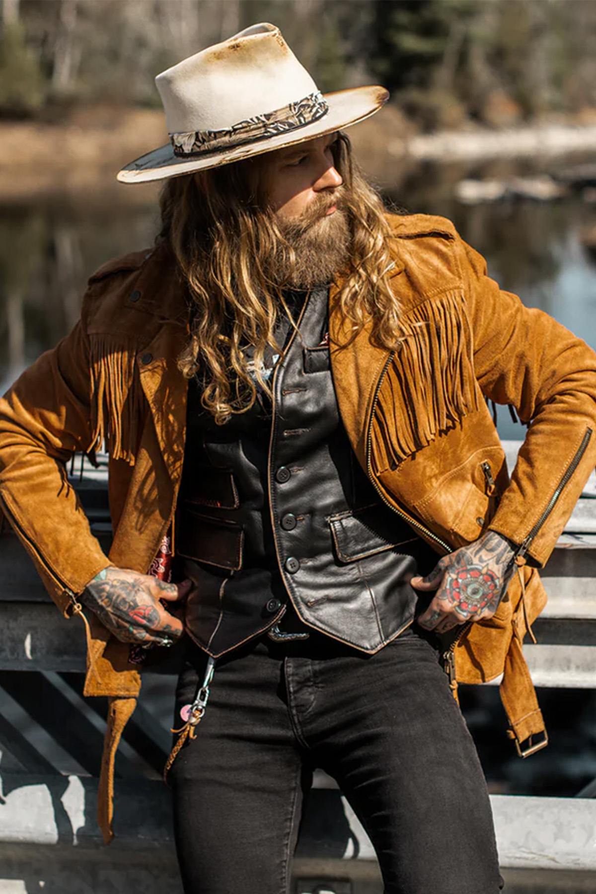 Fringed cowhide suede jacket - Image n°1