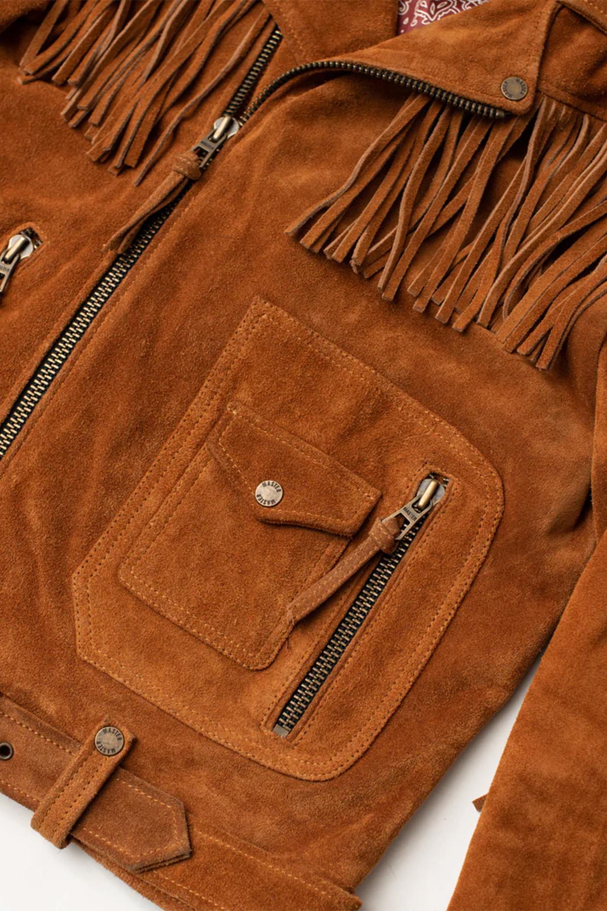 Fringed cowhide suede jacket - Image n°5